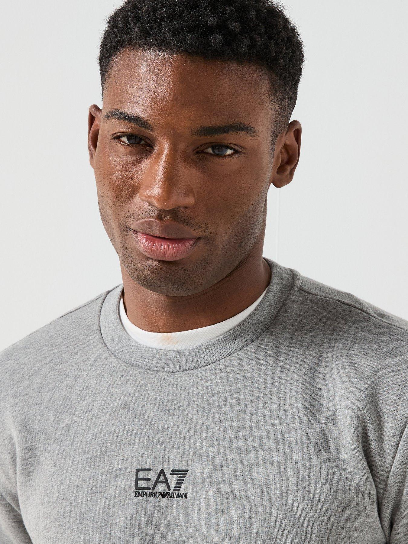  image of ea7-emporio-armani-core-id-logo-crew-sweatshirt-grey