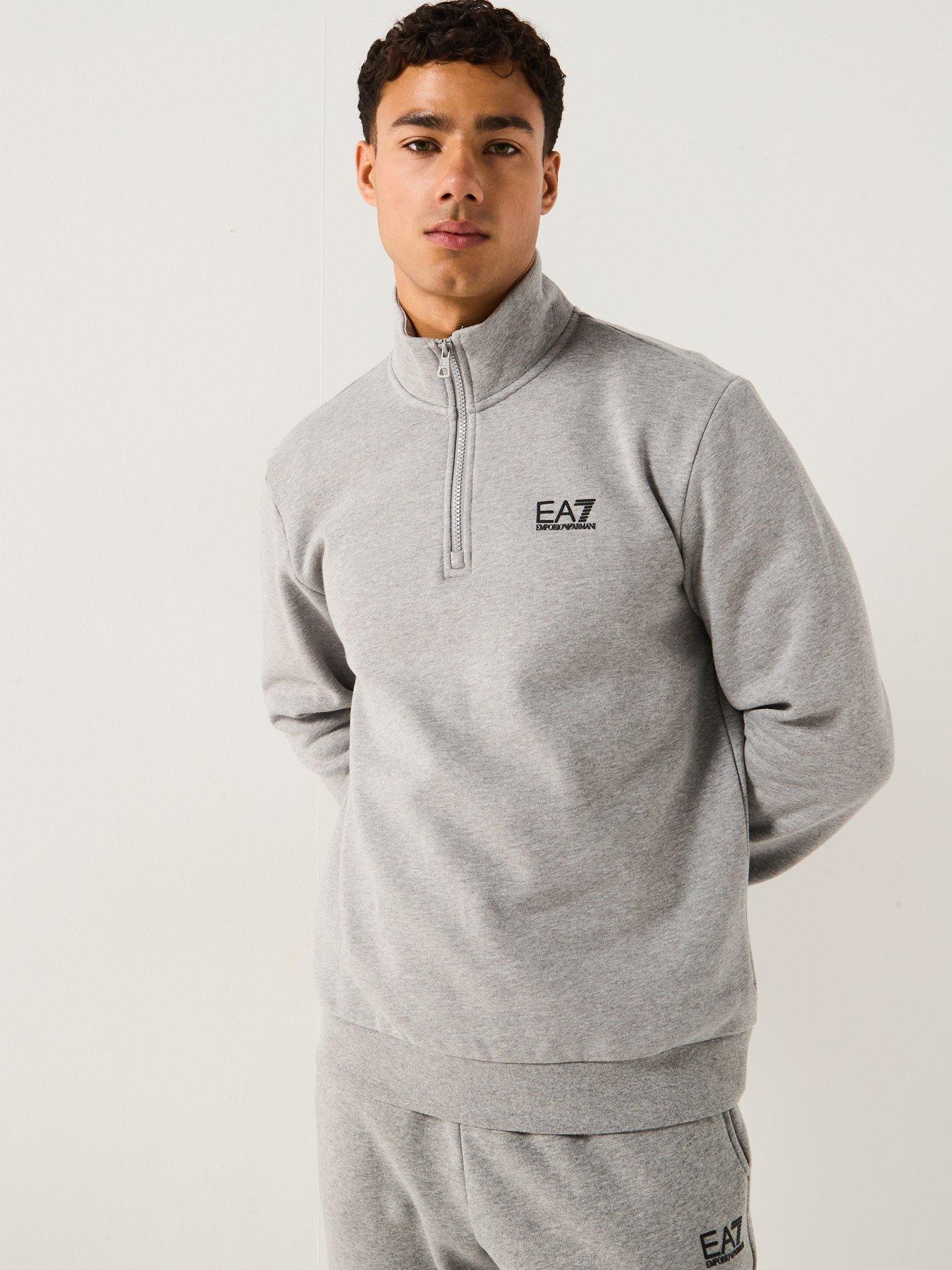 undefined Core Id Logo 1/4 Zip Sweater - Grey