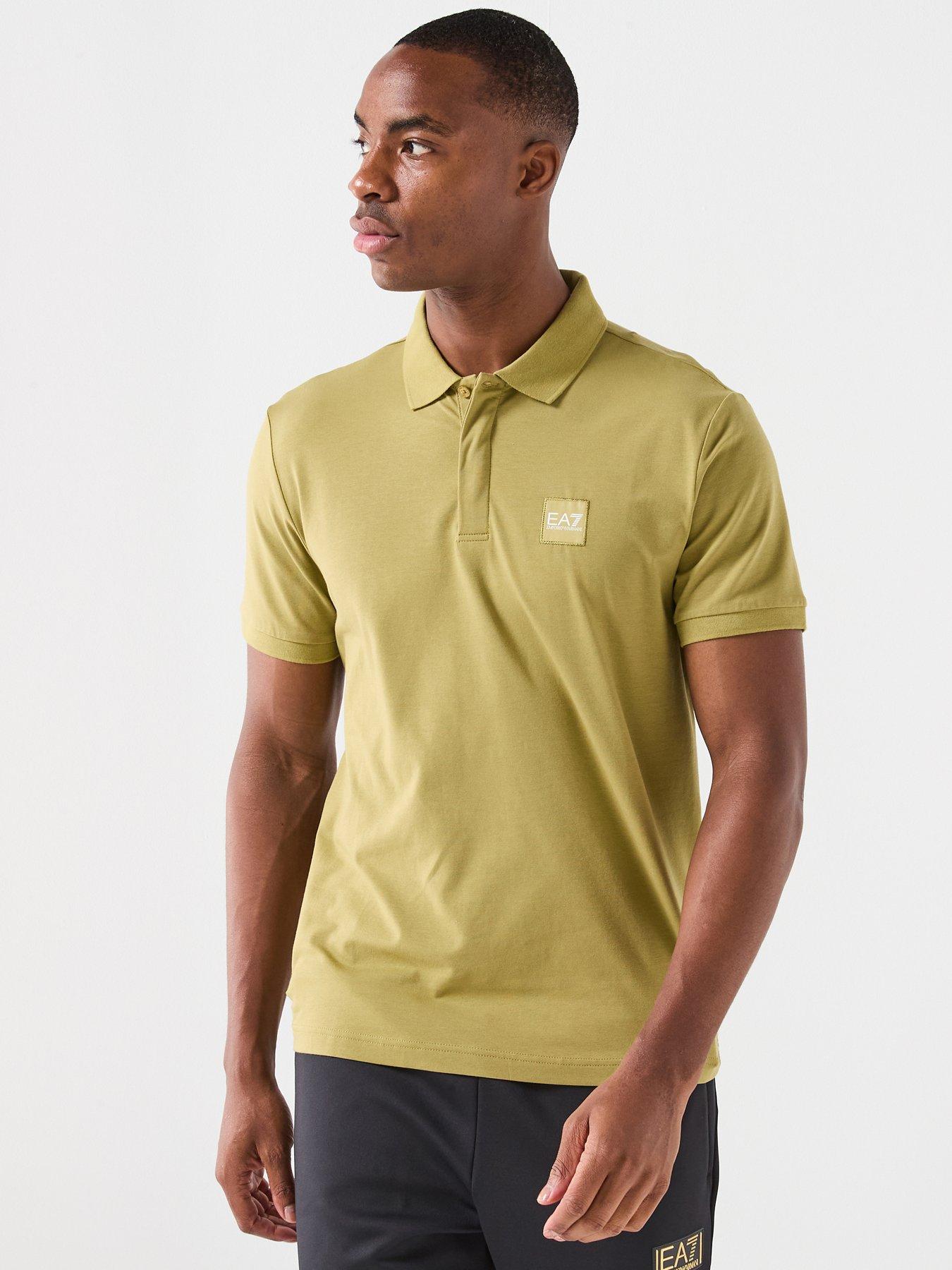  image of ea7-emporio-armani-train-visibility-small-logo-polo-shirt-green