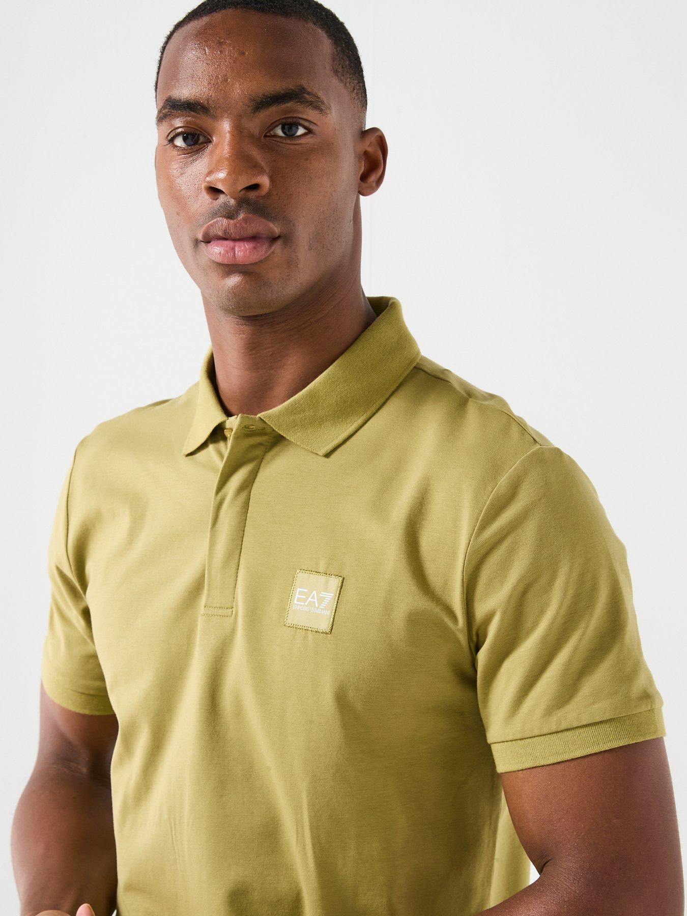  image of ea7-emporio-armani-train-visibility-small-logo-polo-shirt-green