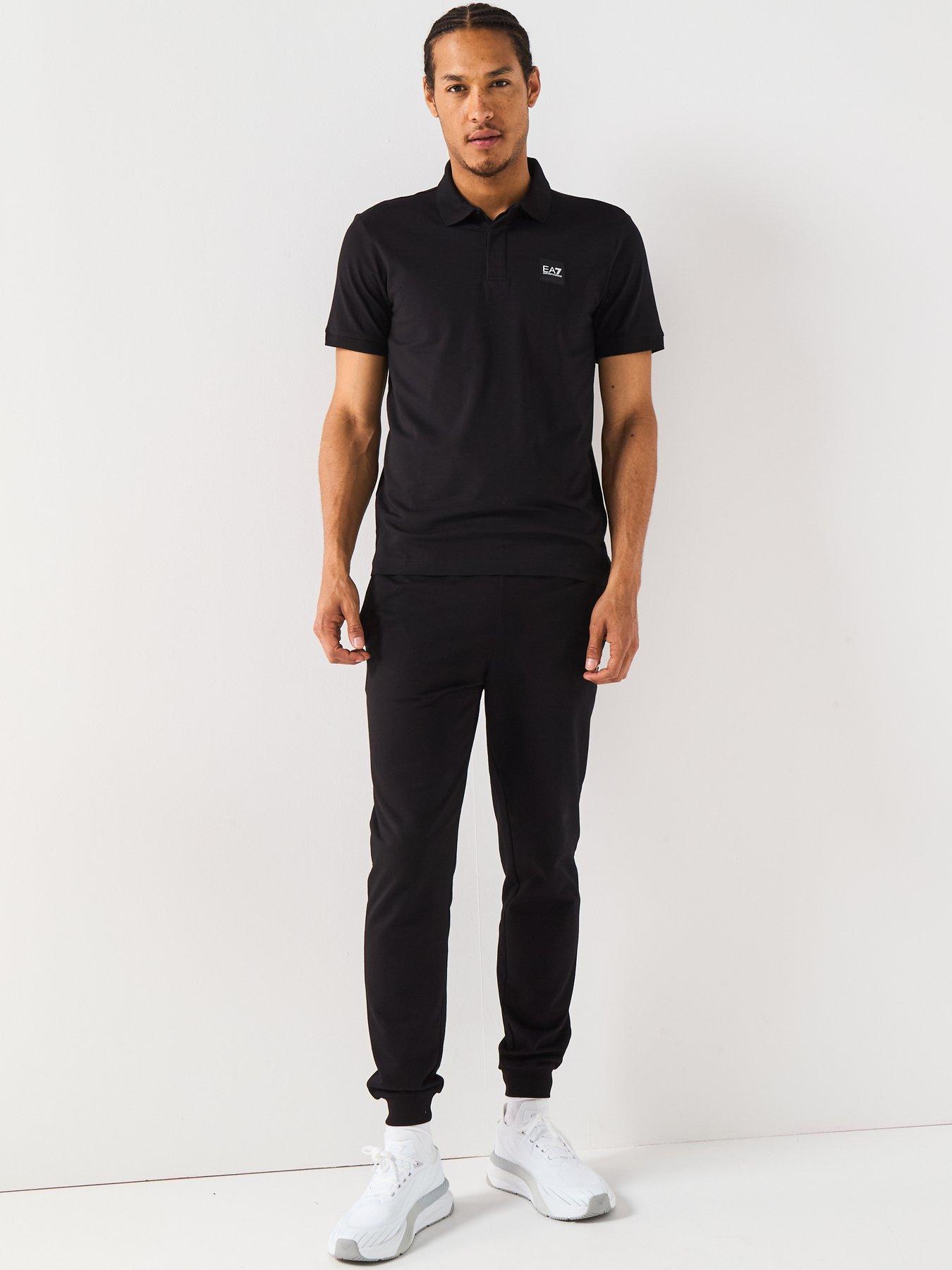Image 3 of 6 of EA7 Emporio Armani Train Visibility Small Logo Polo Shirt - Black