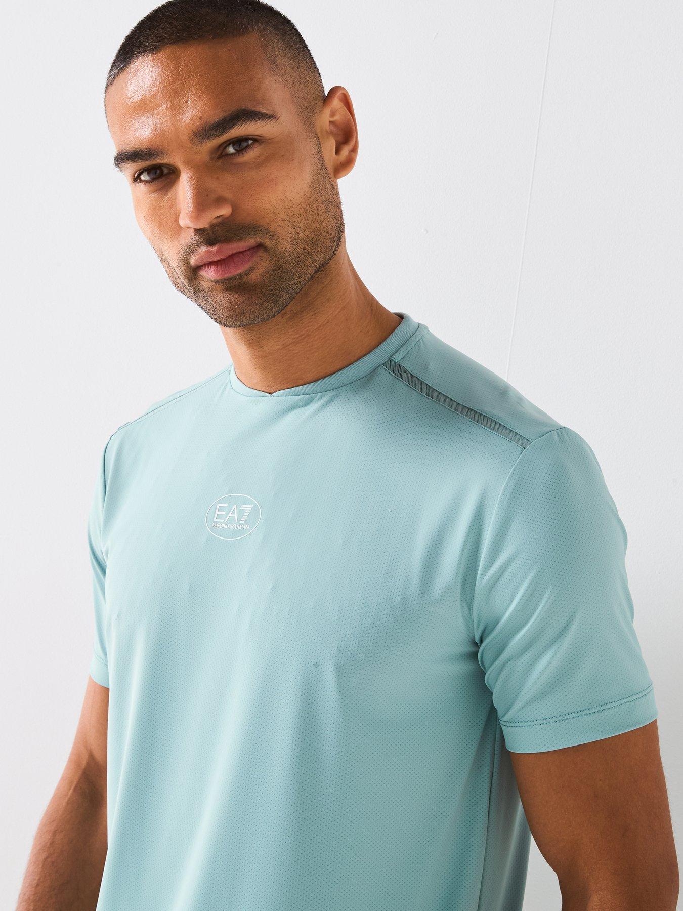 Image 5 of 6 of EA7 Emporio Armani Tennis Pro Small Central Logo T-Shirt - Light Green