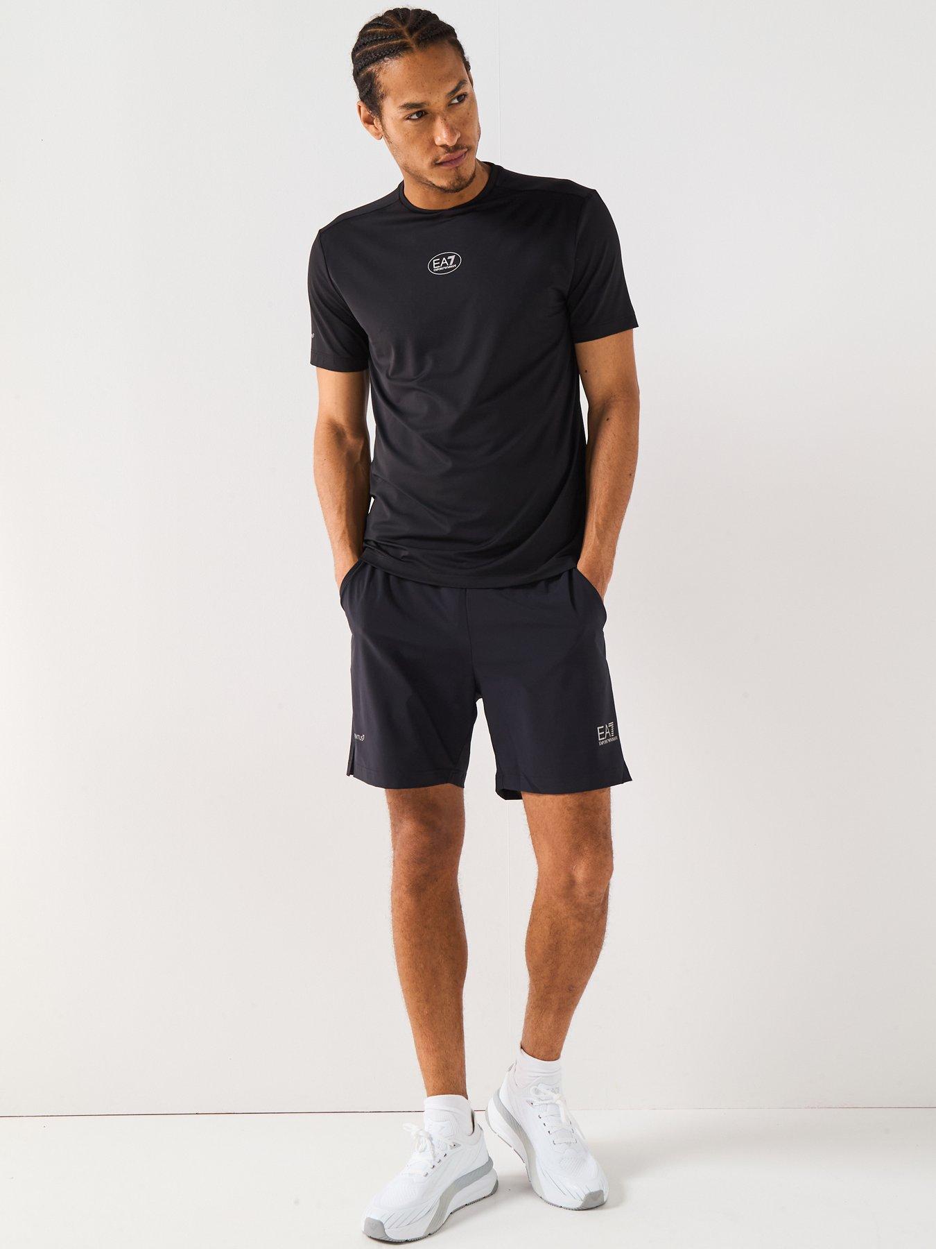 Image 3 of 5 of EA7 Emporio Armani Tennis Pro Small Central Logo T-Shirt - Black