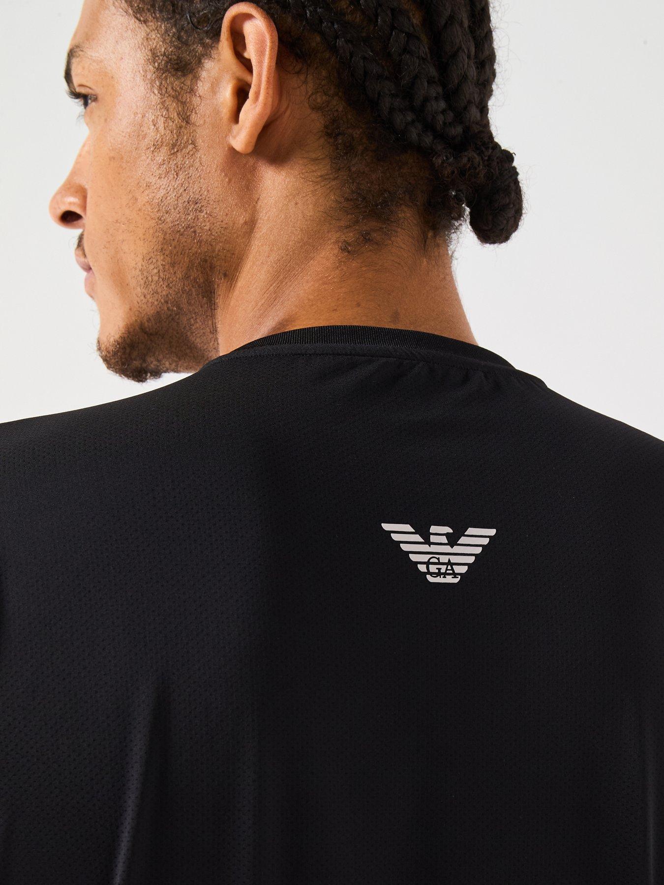 Image 5 of 5 of EA7 Emporio Armani Tennis Pro Small Central Logo T-Shirt - Black