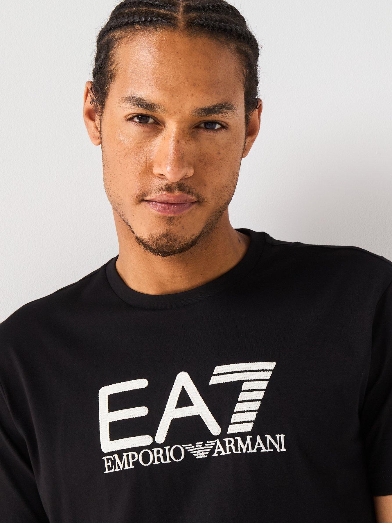 Image 4 of 6 of EA7 Emporio Armani Train Visibility Large Logo T-Shirt - Black