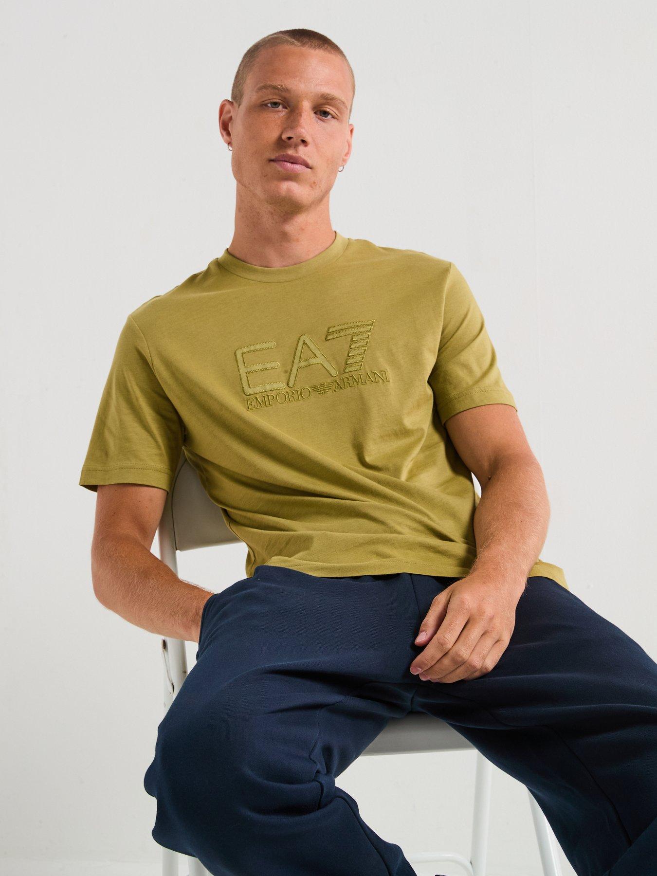 Image 4 of 5 of EA7 Emporio Armani EA7 Train Visibility Large Logo T-Shirt - Green