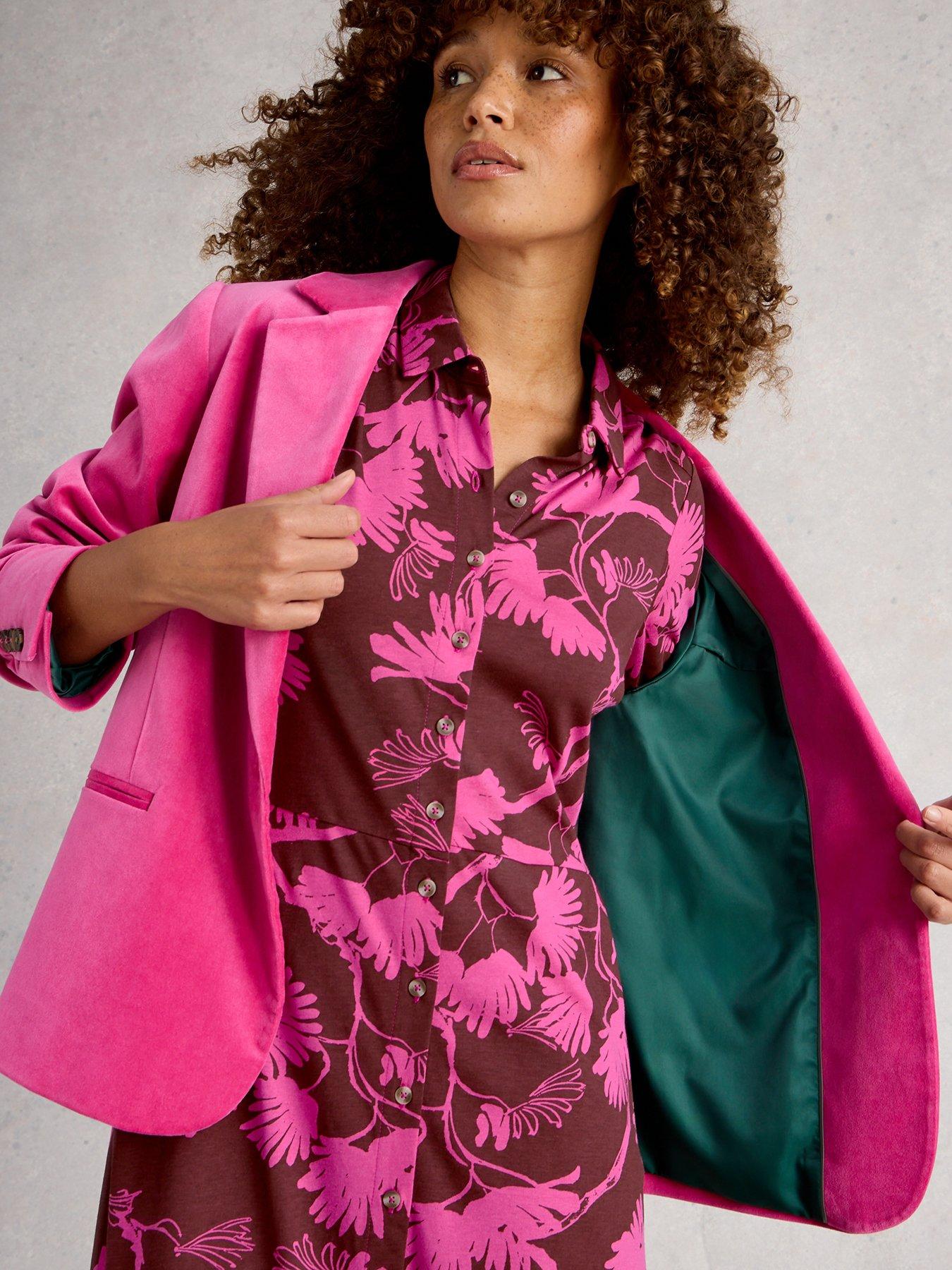 Image 3 of 6 of White Stuff Rua Jersey Shirt Dress - Pink