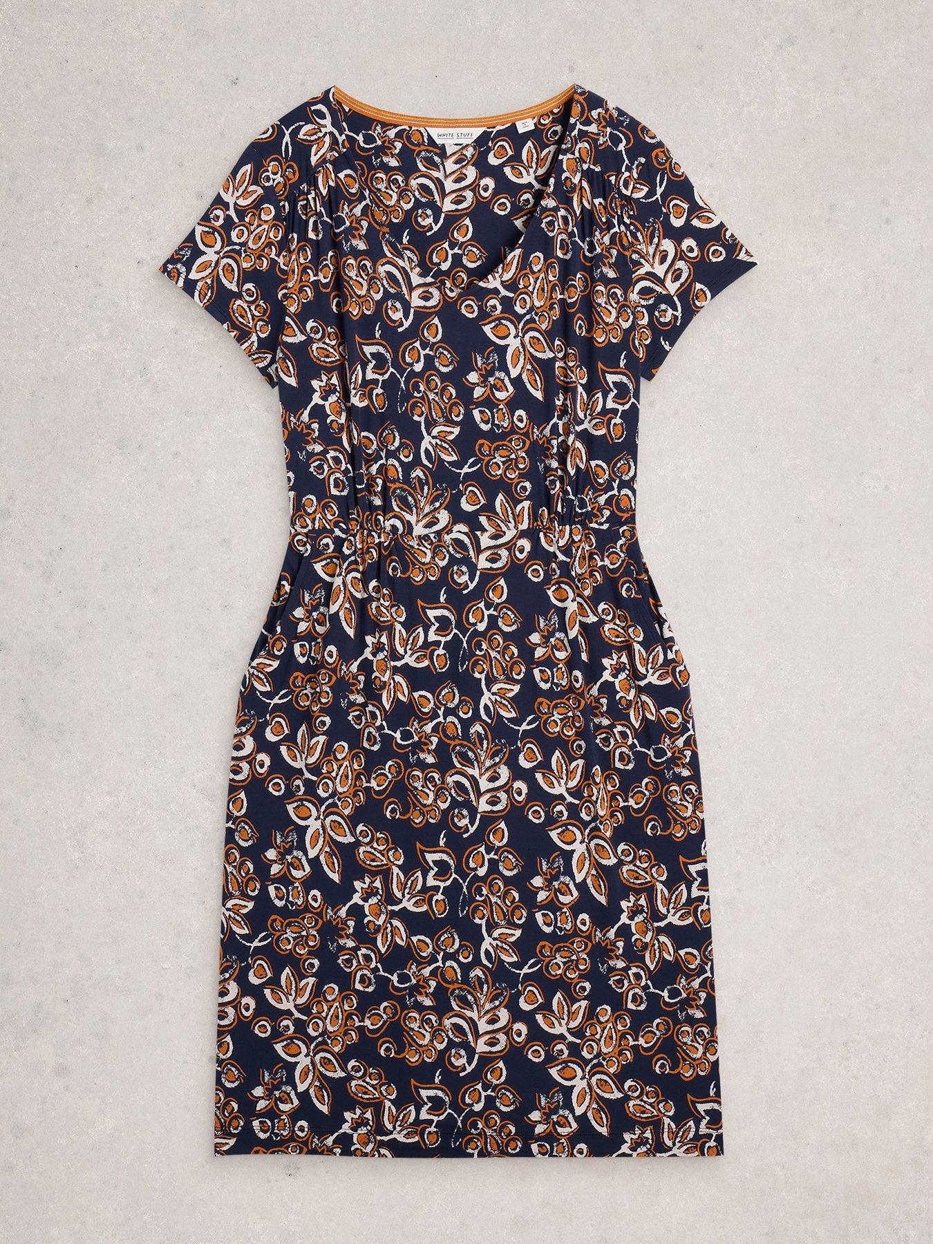 Image 5 of 6 of White Stuff Tallie Jersey Dress - Navy