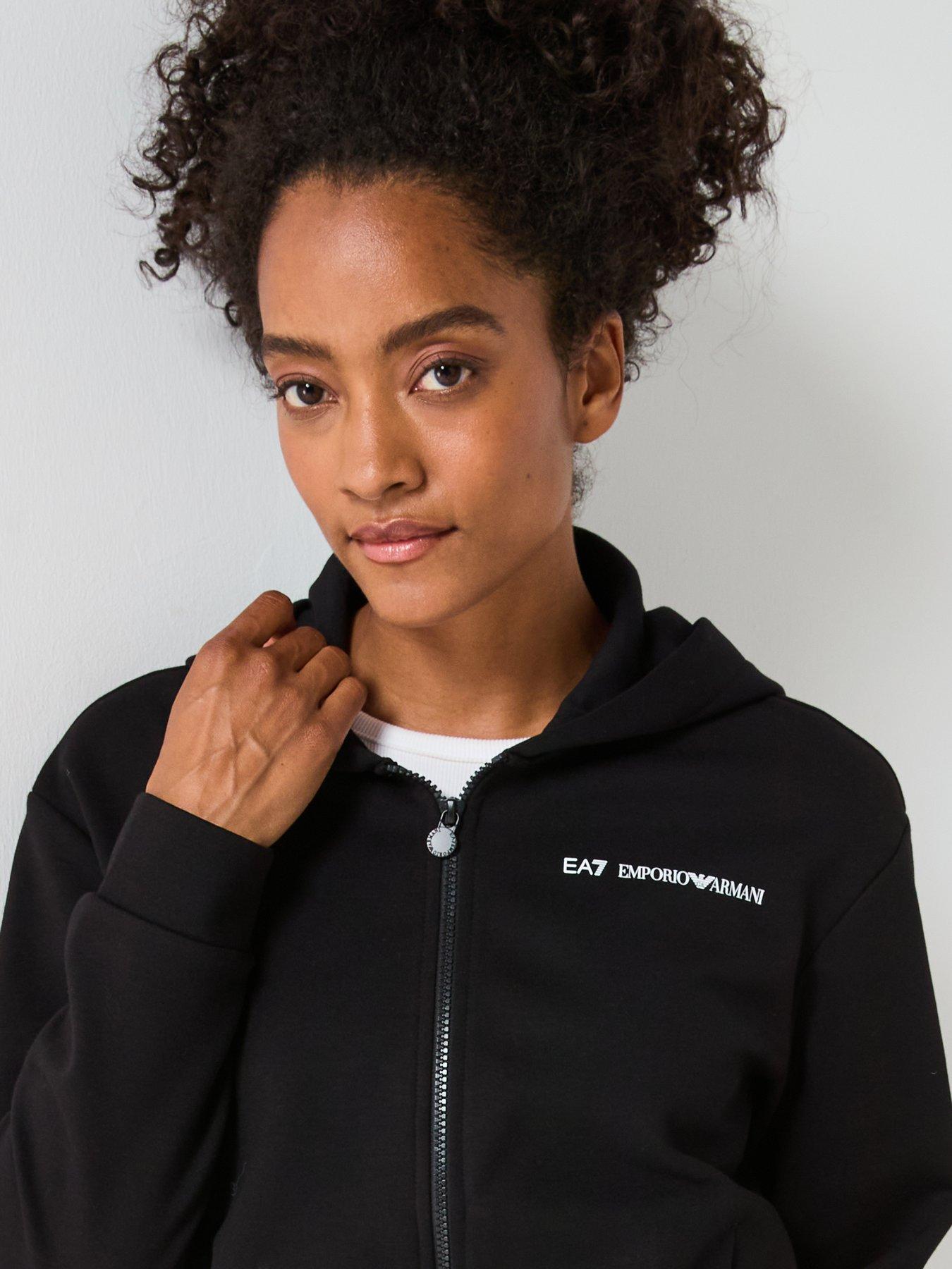 Image 4 of 6 of EA7 Emporio Armani Zip Through Hoodie - Black