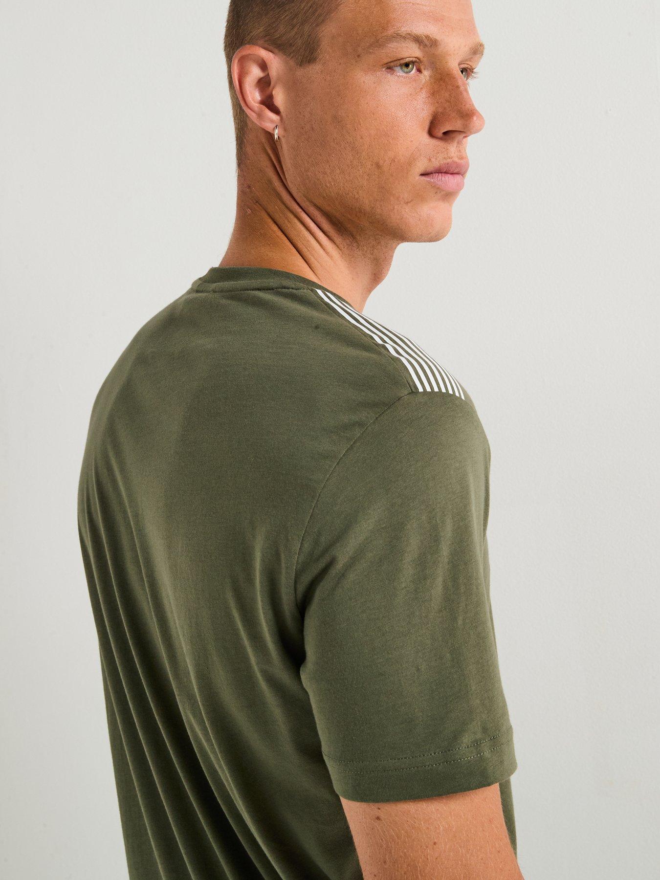  image of ea7-emporio-armani-train-7-lines-large-logo-t-shirt-green