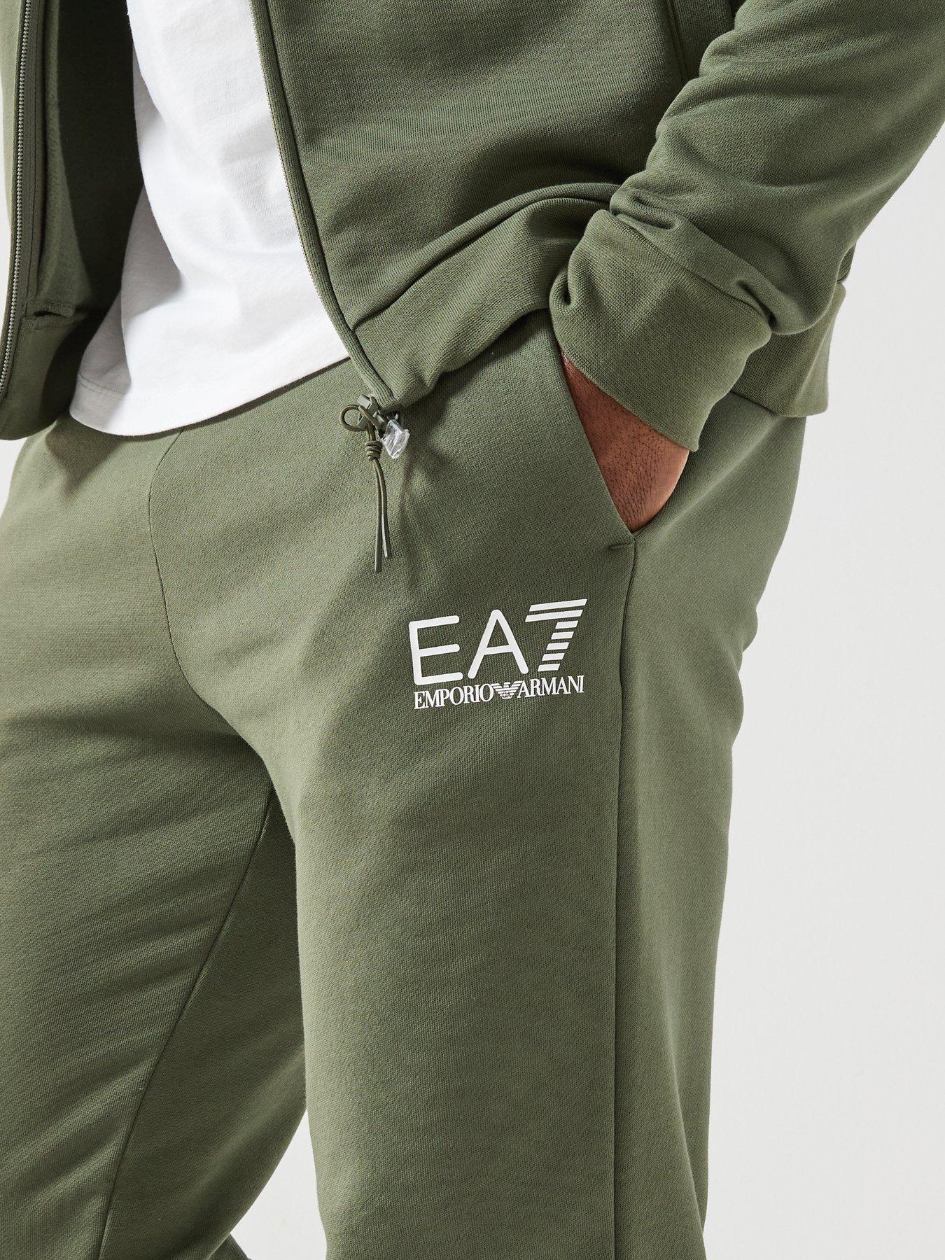  image of ea7-emporio-armani-train-7-lines-large-logo-tracksuit-green