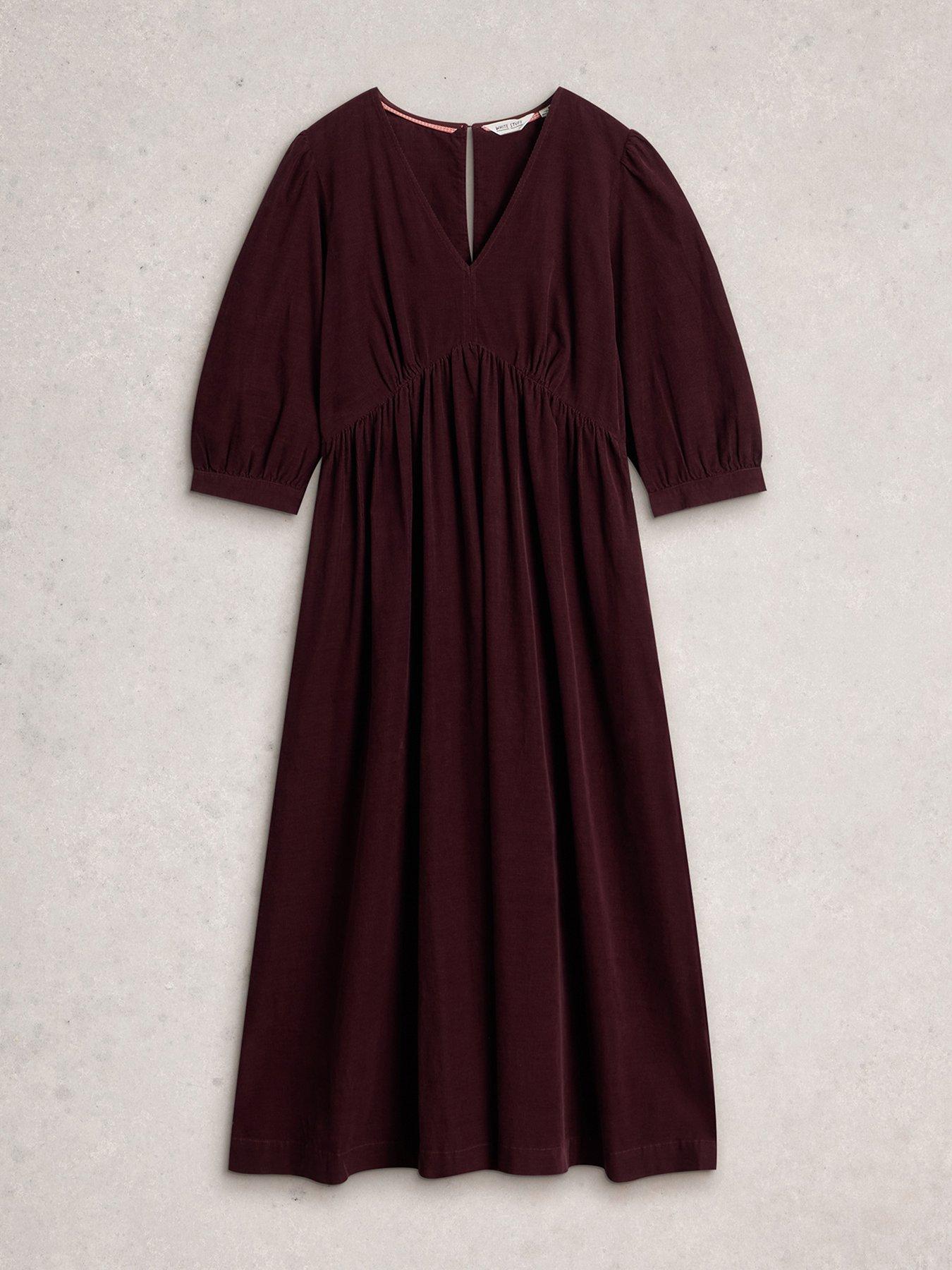 Image 5 of 6 of White Stuff Lucy Cord Dress - Purple