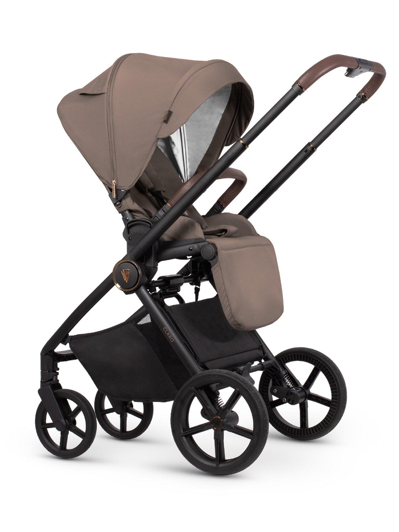 Image 3 of 8 of Venicci Claro 3in1 Bundle plus Tiago Black Car Seat and 360 Base - Almond