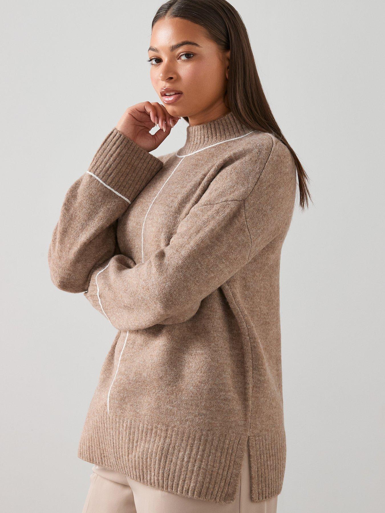 The Very Collection Curve Contrast Stitch Longline Jumpe