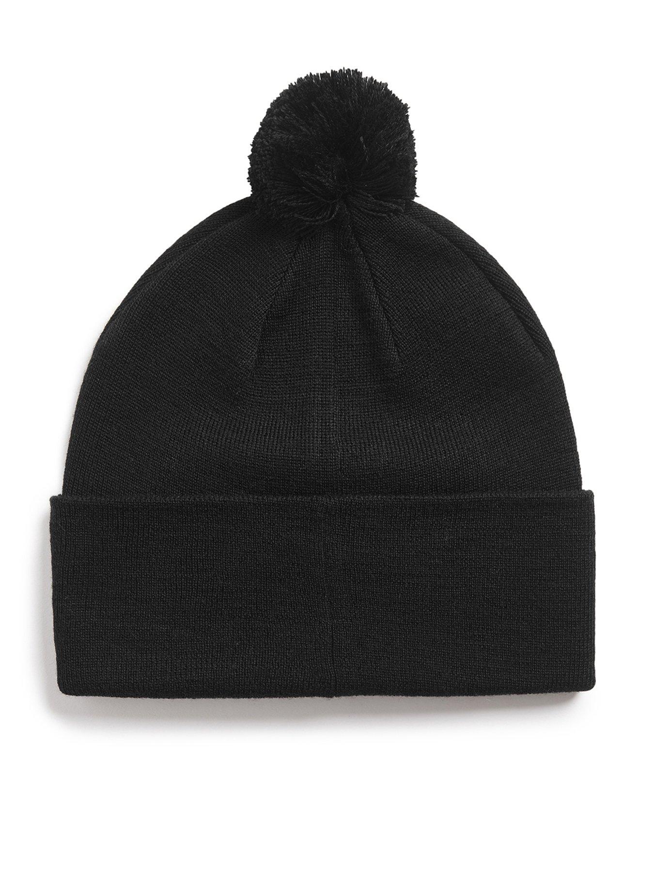 Image 2 of 3 of Lyle & Scott Golf Mens Merino Blend Beanie - Black