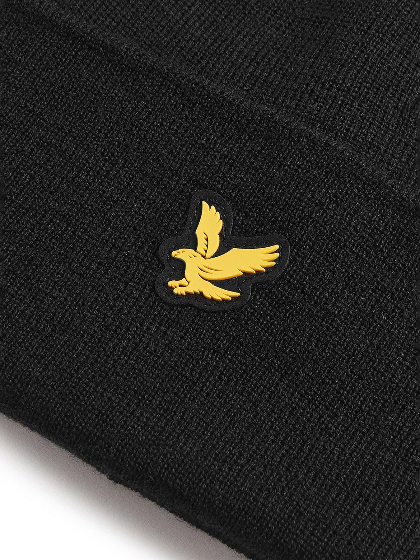 Image 3 of 3 of Lyle & Scott Golf Mens Merino Blend Beanie - Black