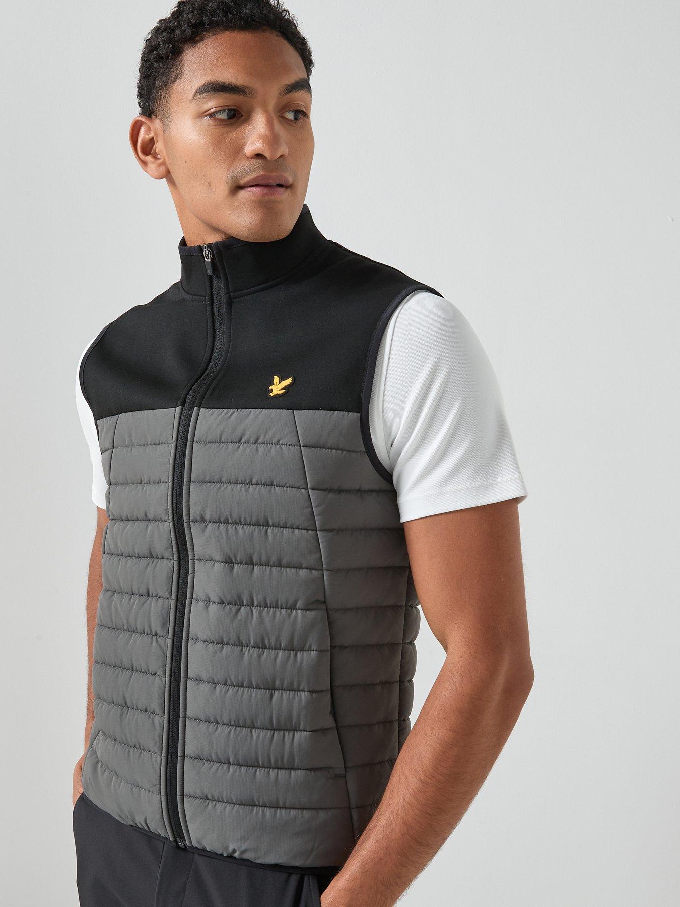 Image 1 of 4 of Lyle & Scott Golf Mens Sports Fleece Hybrid Gilet - Black
