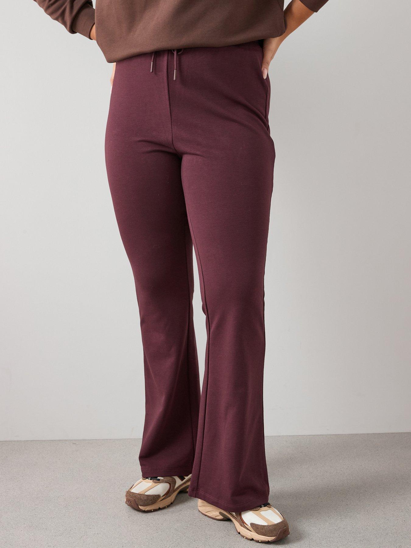 the-very-collection-curve-kickflare-joggers-brown