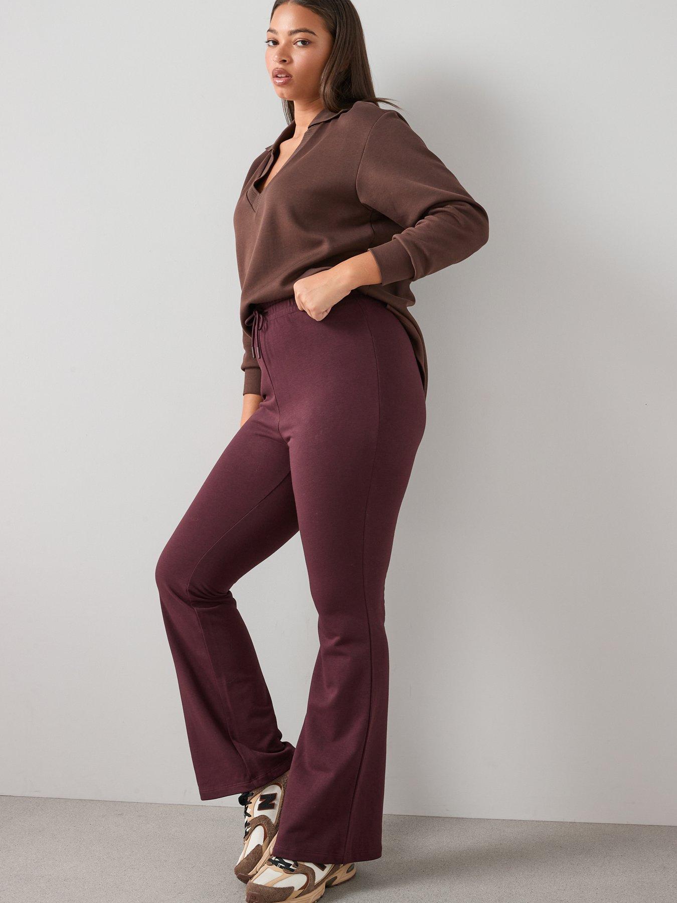 Image 6 of 7 of The Very Collection Curve Kickflare Joggers - Brown