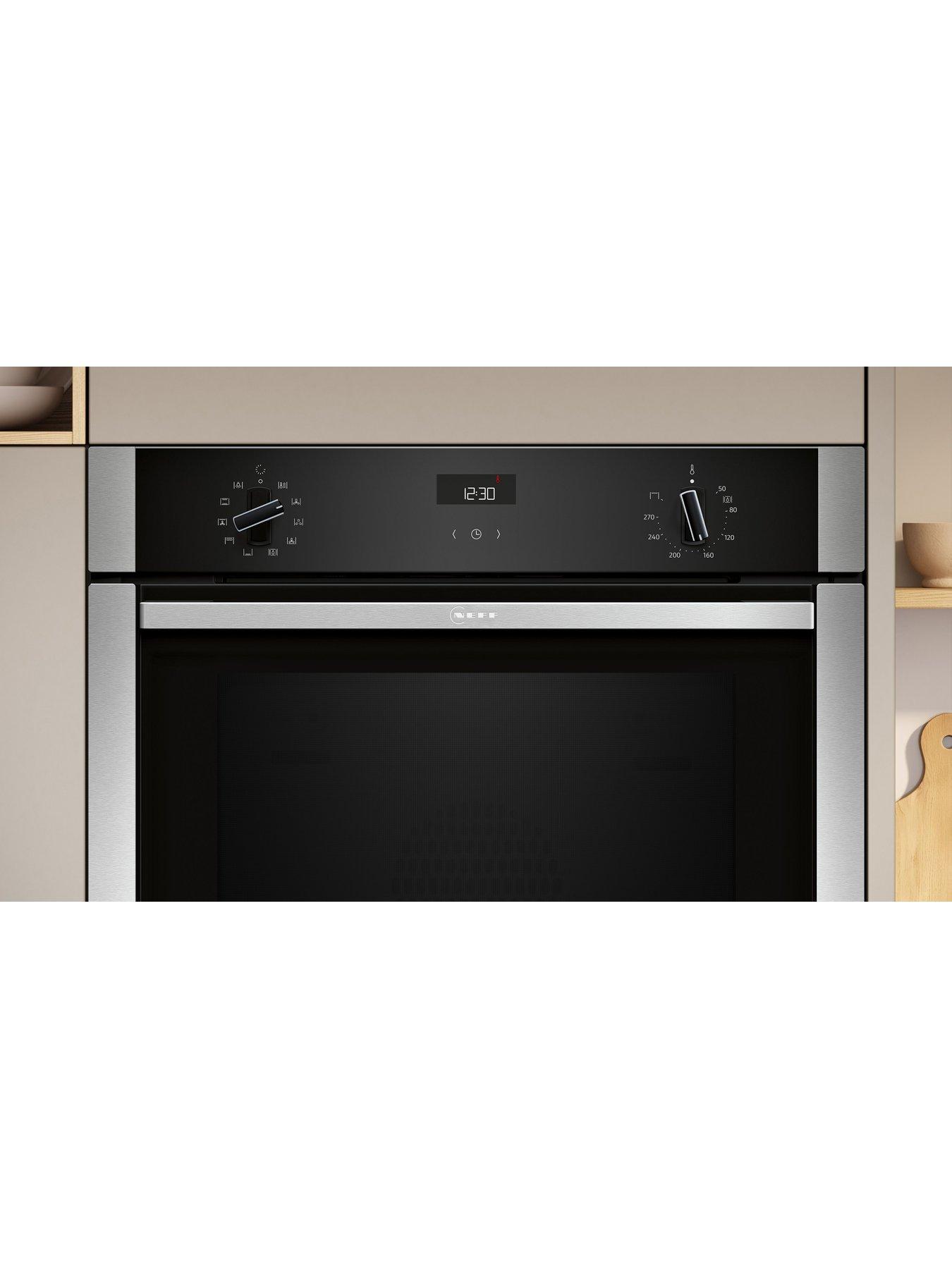  image of neff-n50-b3ace4an3b-slideamphide-60cm-built-in-electric-single-with-oven-stainless-steel