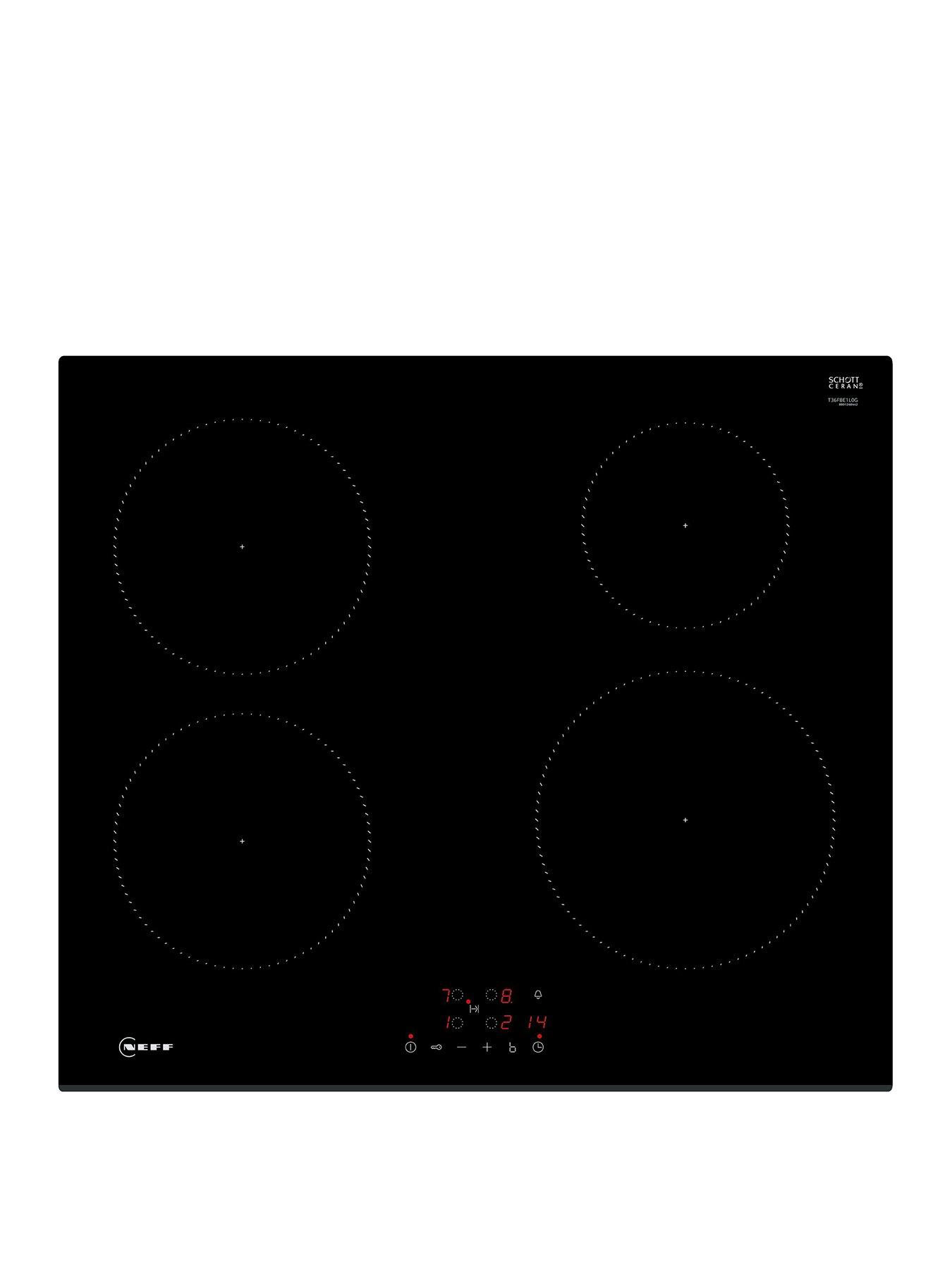 Image 1 of 7 of Neff T36FBE1L0, 60cm Induction Hob, Touch Control, 4 zones, Front Bevel, 4.6kW