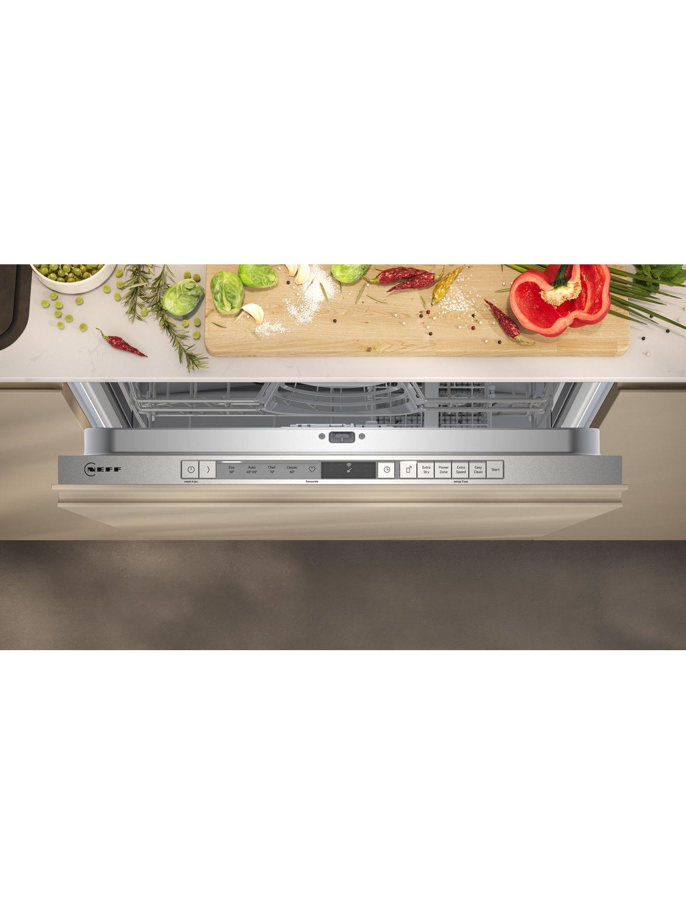  image of neff-n30-s153htx02g-full-size-14-place-settings-integrated-dishwasher-with-extra-dry-stainless-steel-d-rated