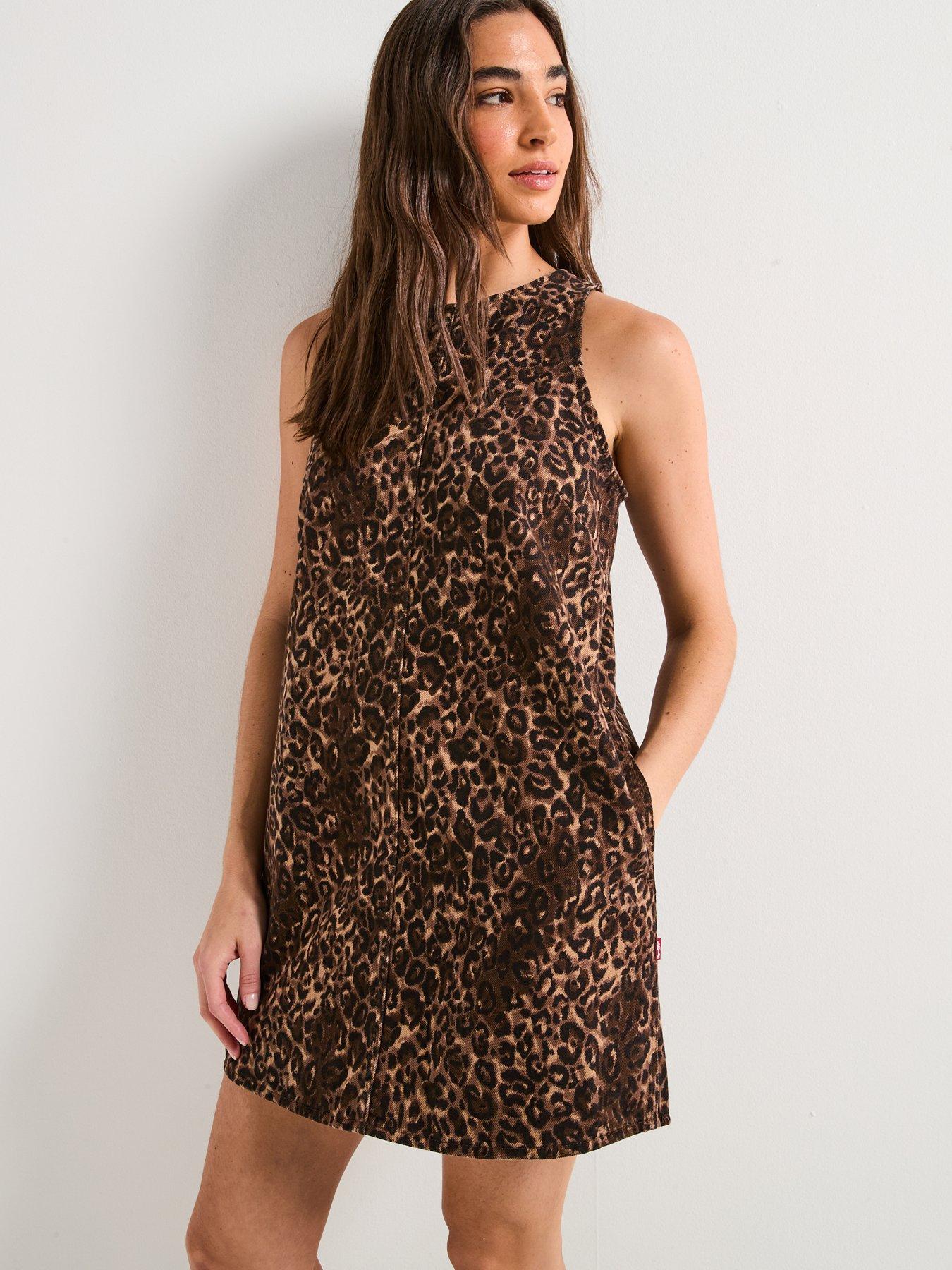 undefined 90S Shift Dress - Brown