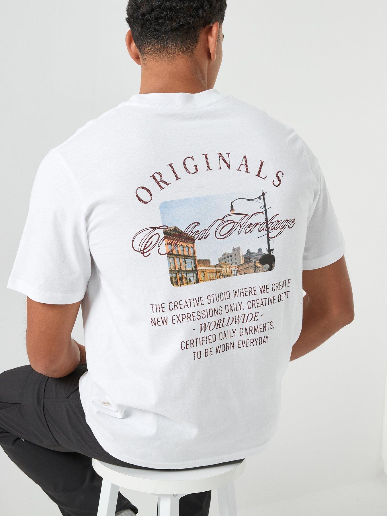 Image 1 of 5 of Jack & Jones Bleeker Photo Graphic T-Shirt - White