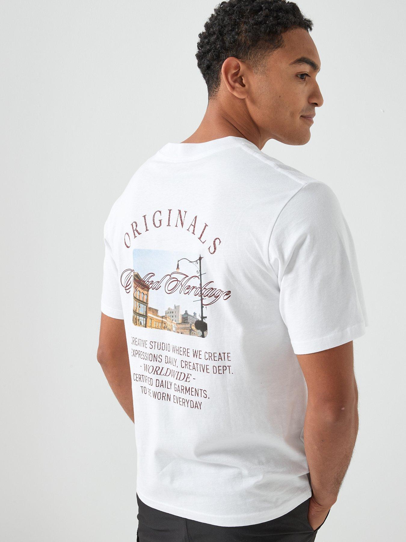 Image 4 of 5 of Jack & Jones Bleeker Photo Graphic T-Shirt - White