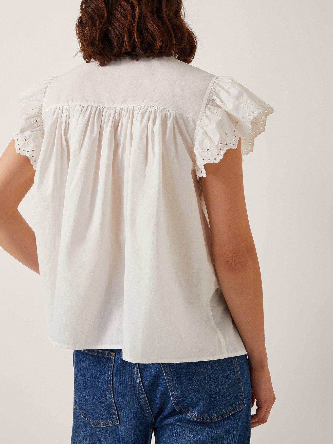 Image 2 of 6 of Monsoon Zadie Lace Top - White