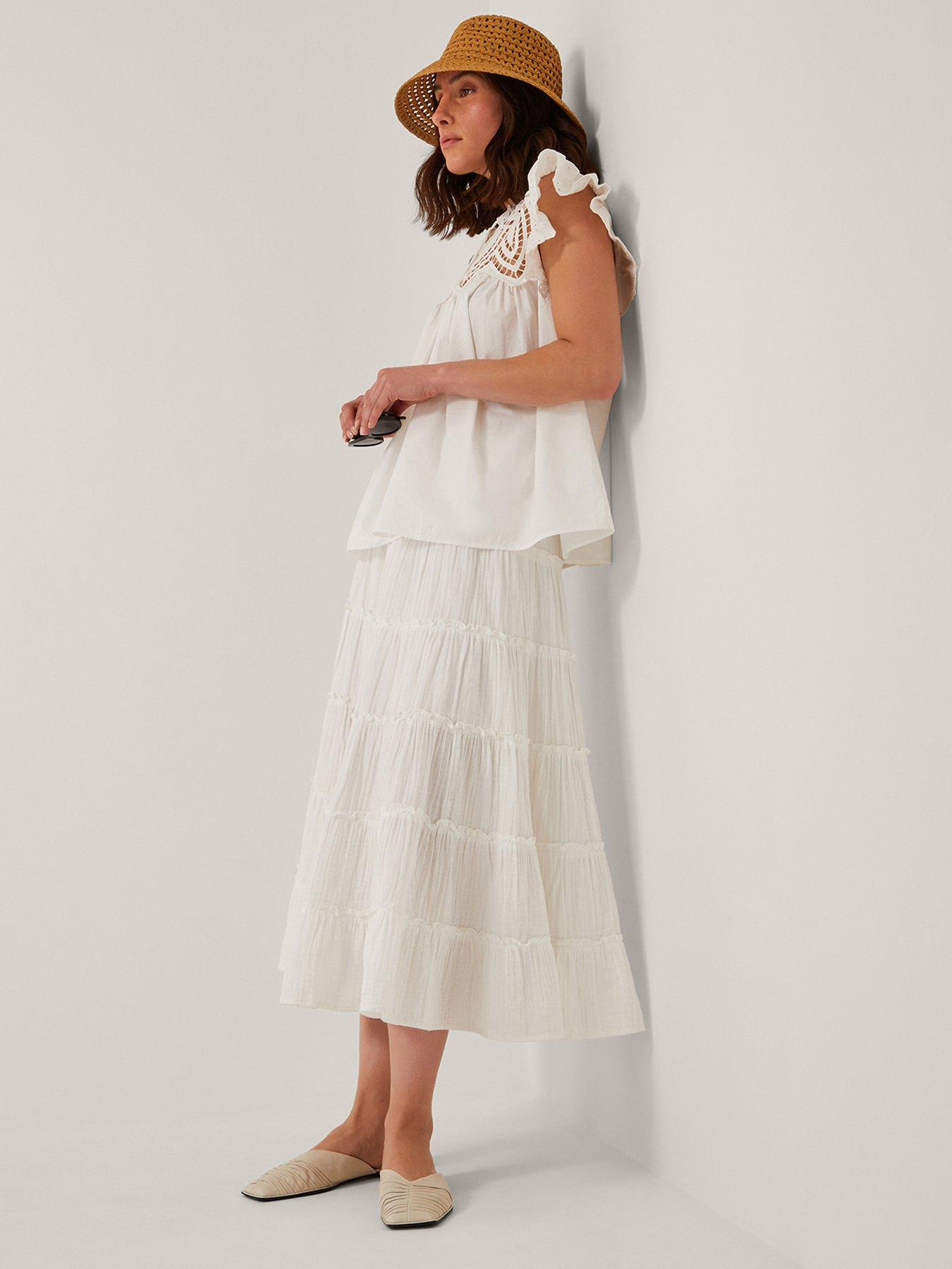 Image 6 of 6 of Monsoon Zadie Lace Top - White