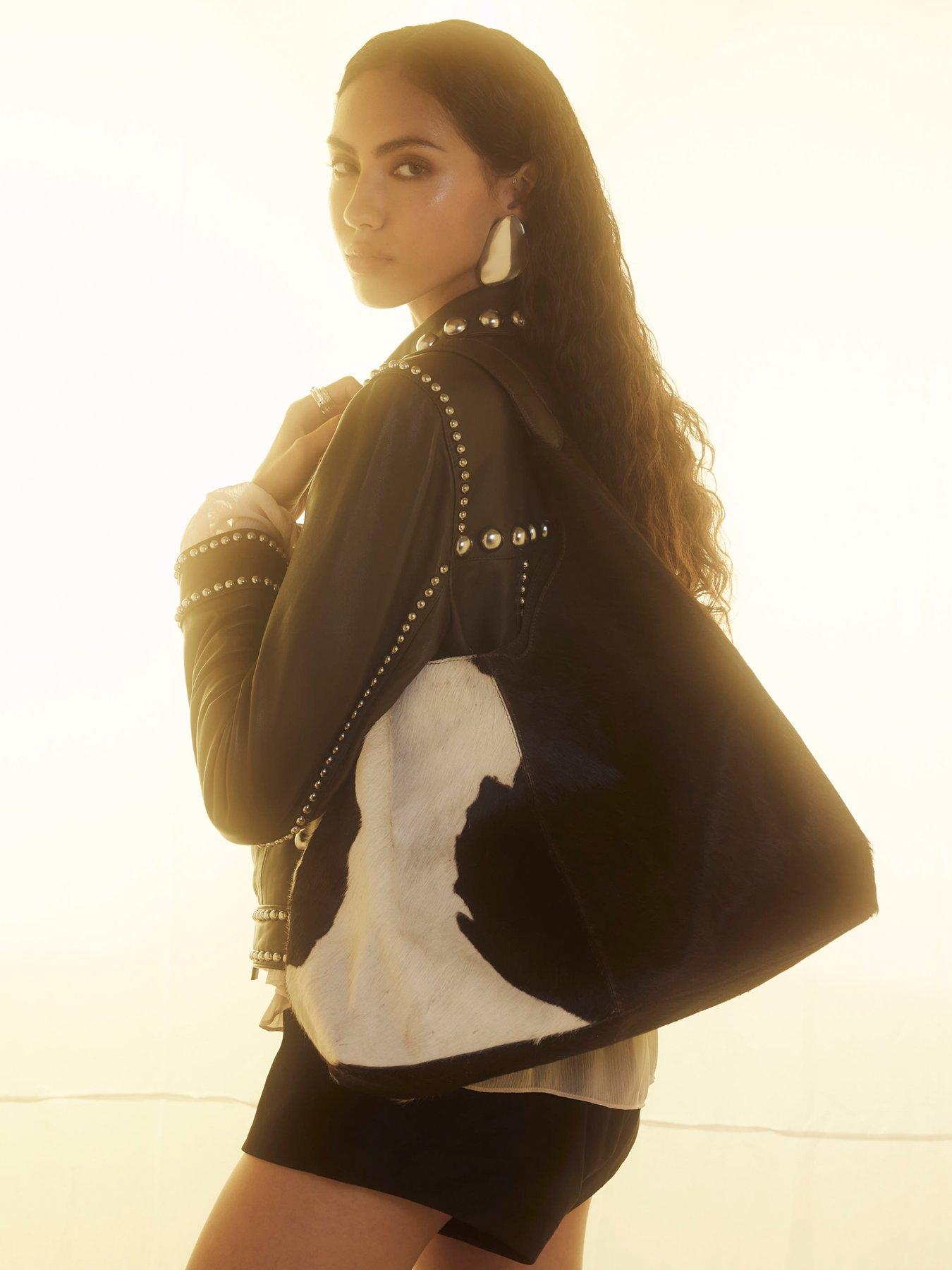 Image 1 of 6 of River Island Oversized Leather Slouch Bag - Brown