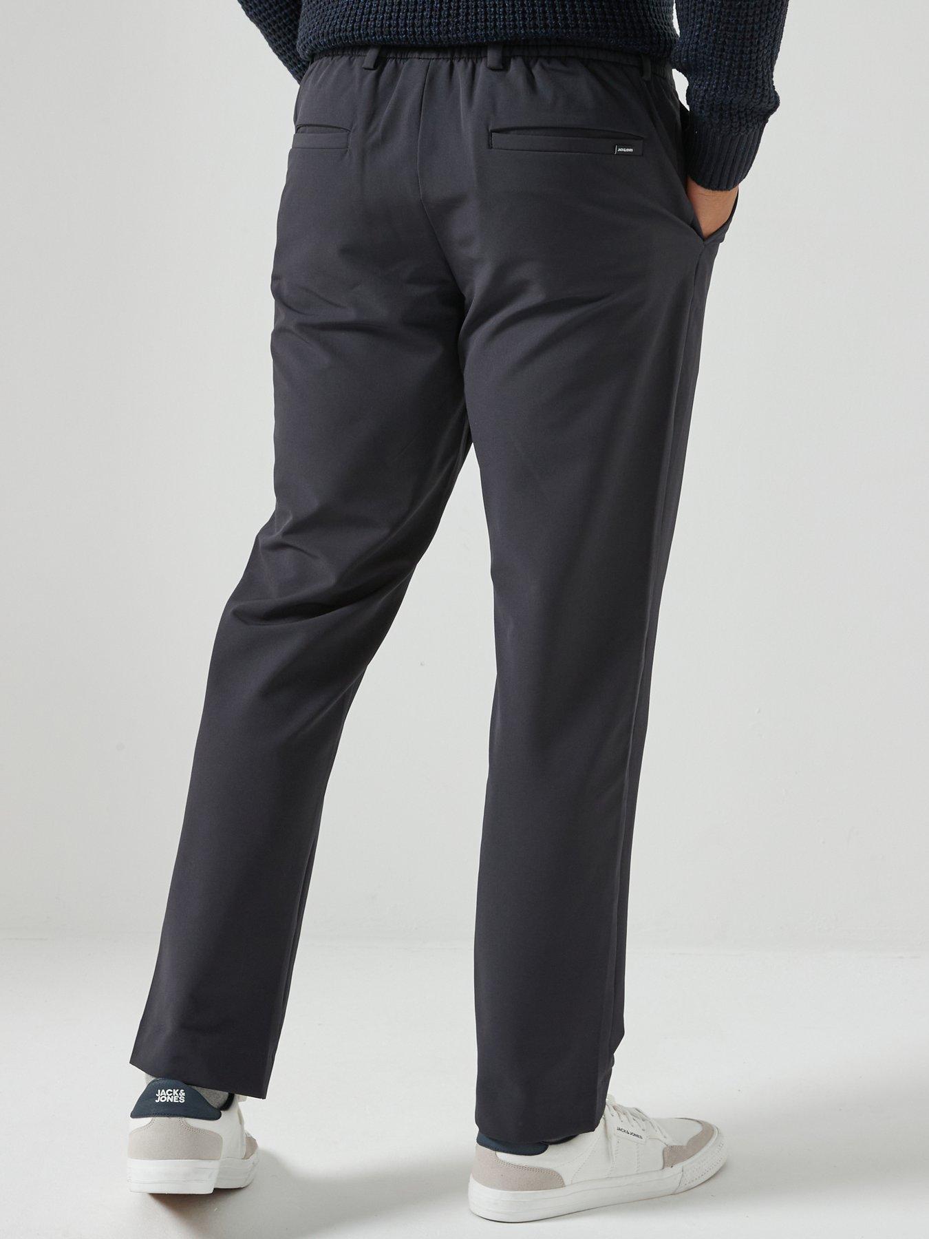 stillFront image of jack-jones-kane-commute-travel-smart-elasticated-trouser-navy