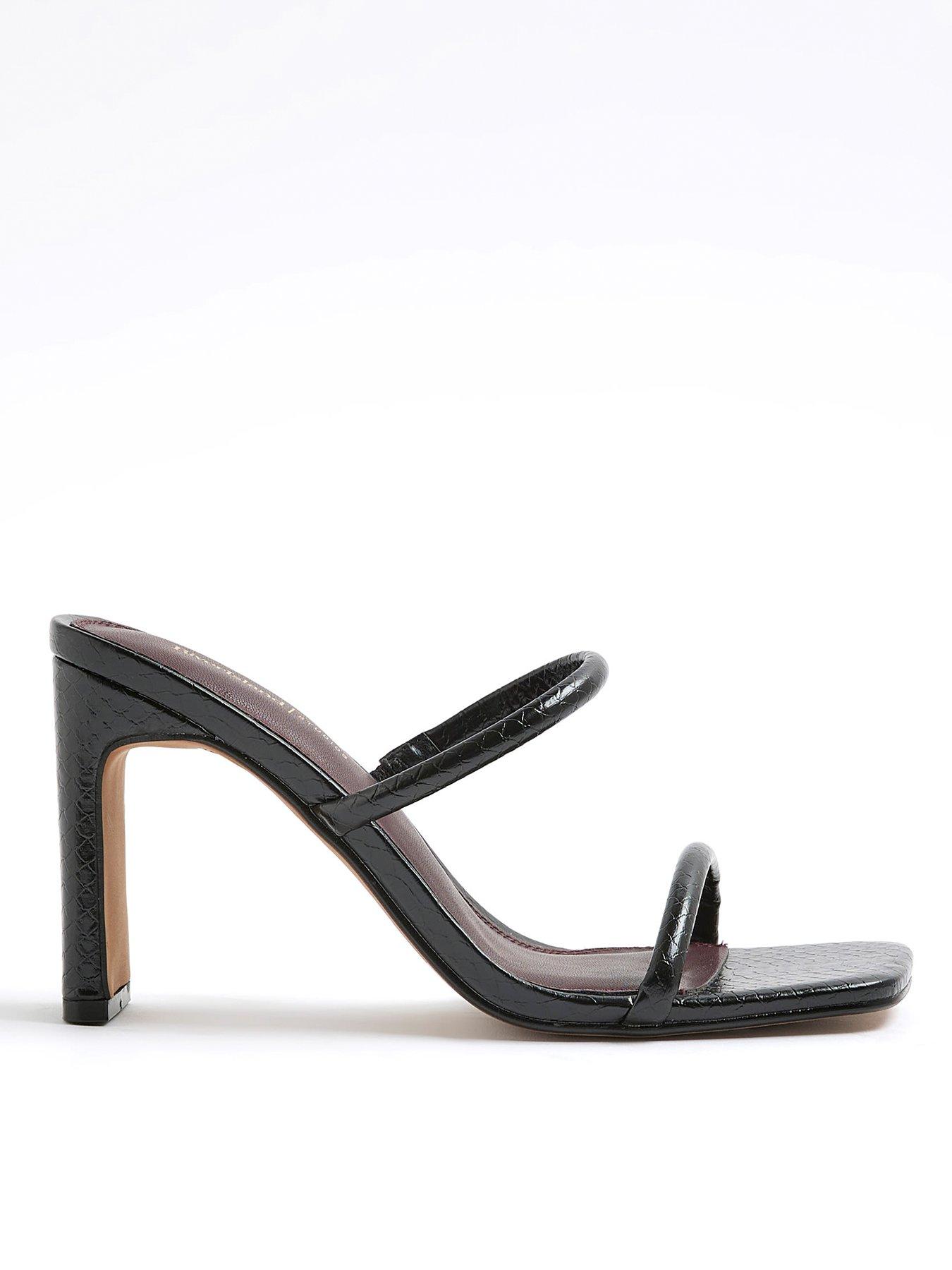 undefined Wide Double Strap Mule - Black