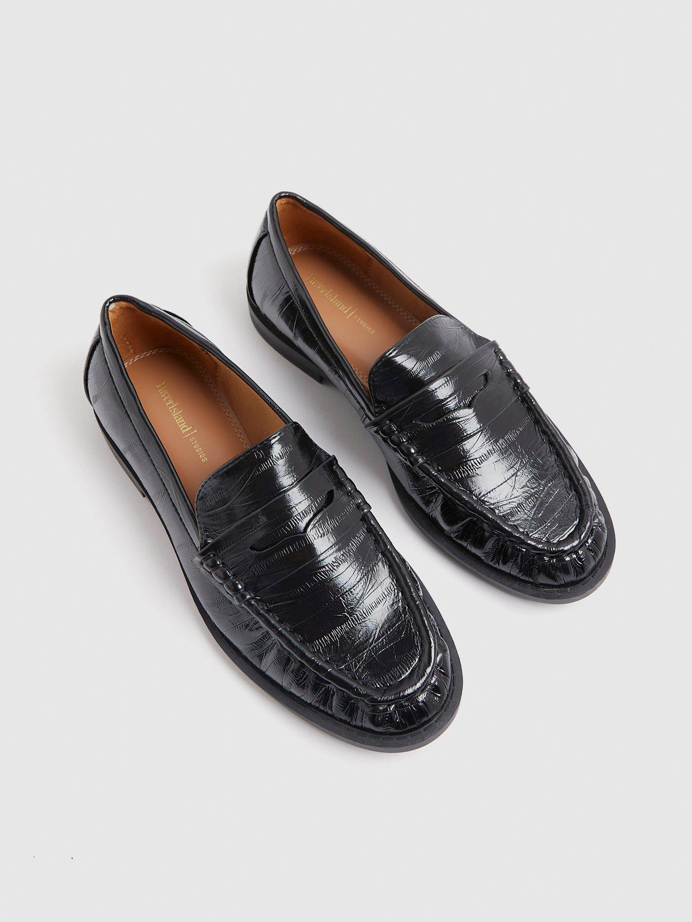 Image 5 of 6 of River Island Ruched Loafer - Black
