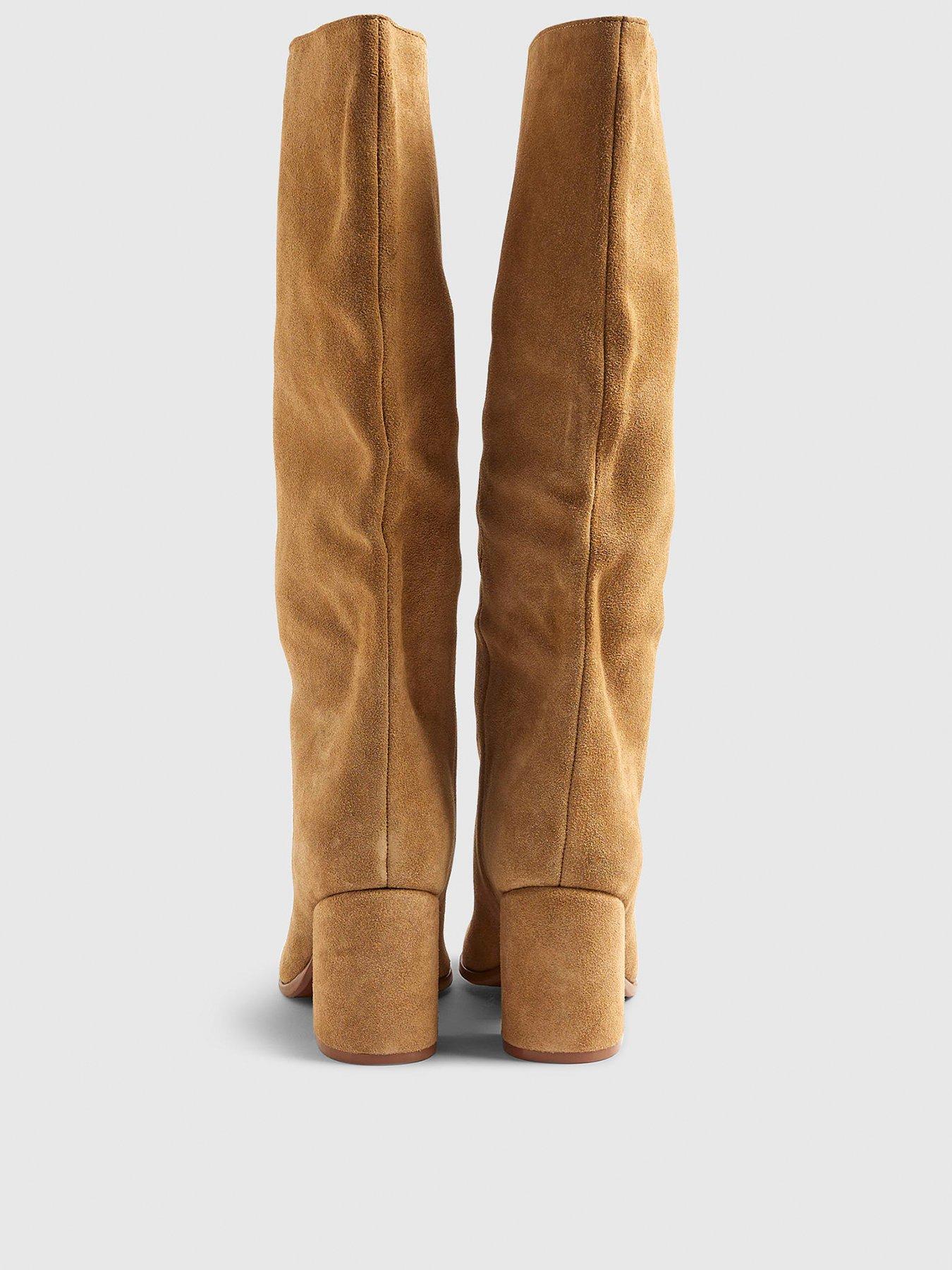 Image 3 of 5 of River Island Block Heel High Leg Boot - Brown