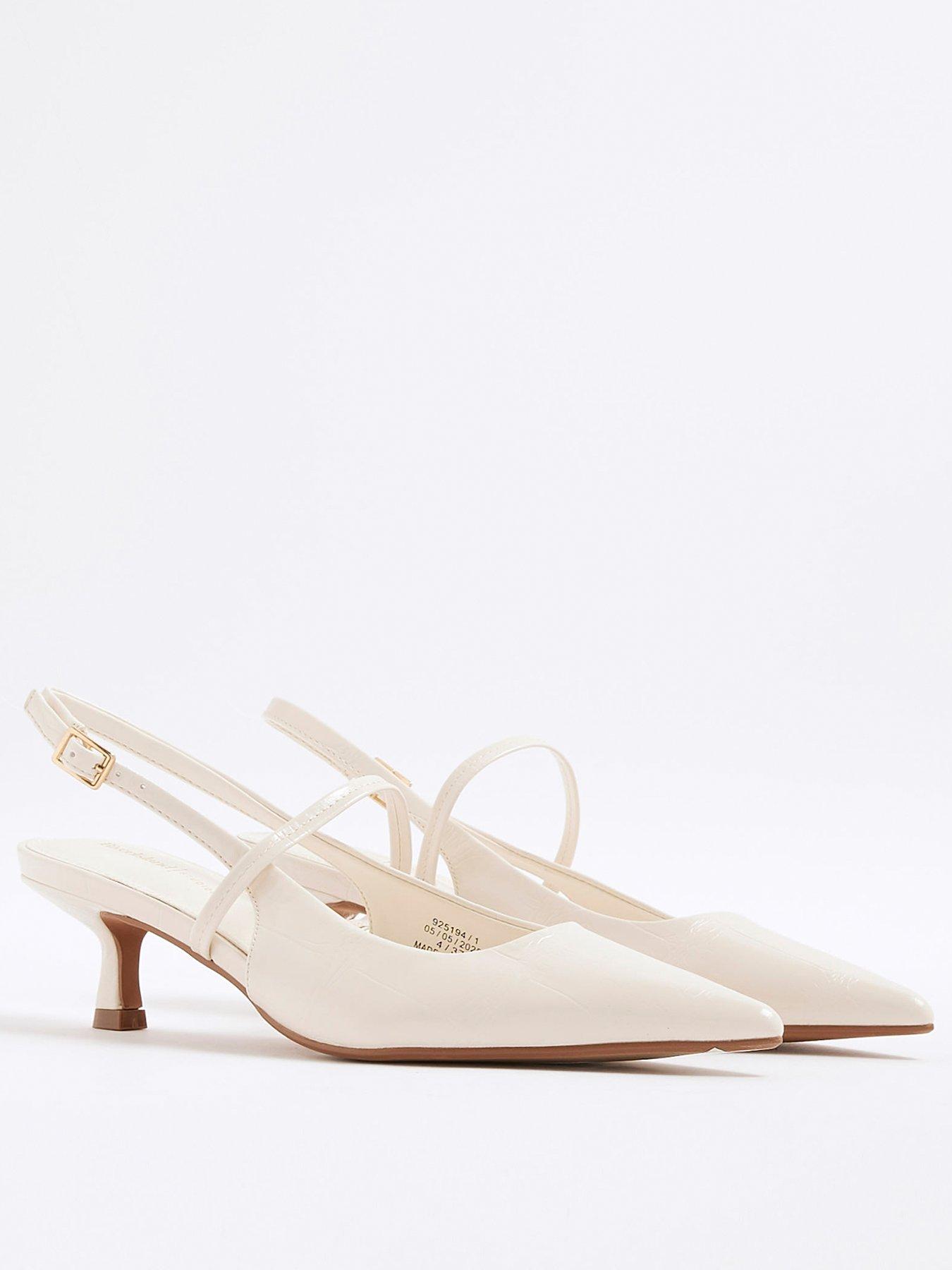 Image 4 of 6 of River Island Instep Strap Low - Cream