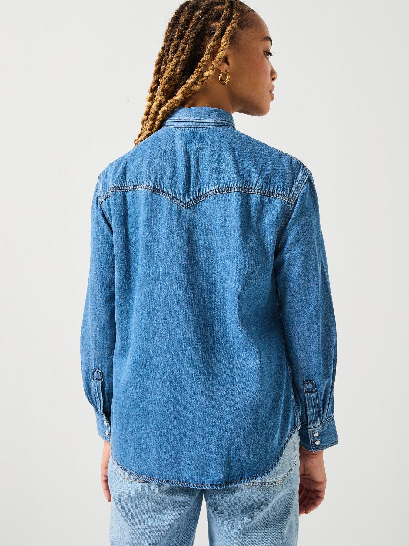 Image 2 of 6 of Levi's Teodora Western Shirt - Going Steady Tipped - Navy