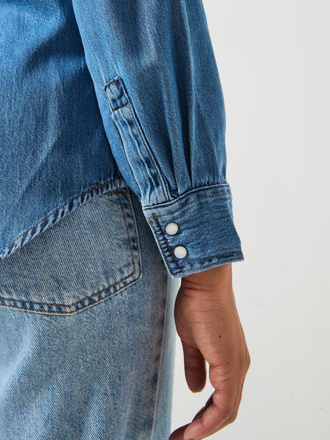 Image 6 of 6 of Levi's Teodora Western Shirt - Going Steady Tipped - Navy