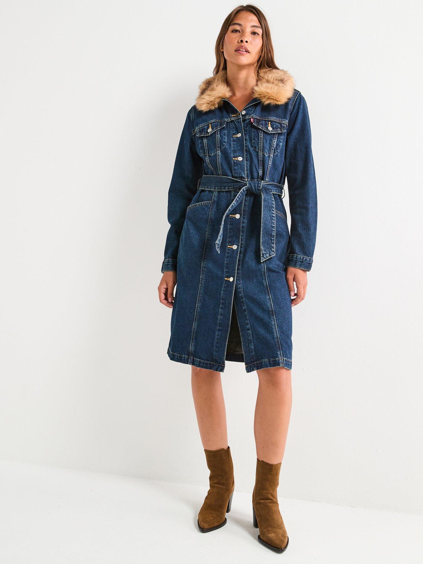  image of levis-longline-fur-trucker-jacket-bellissima
