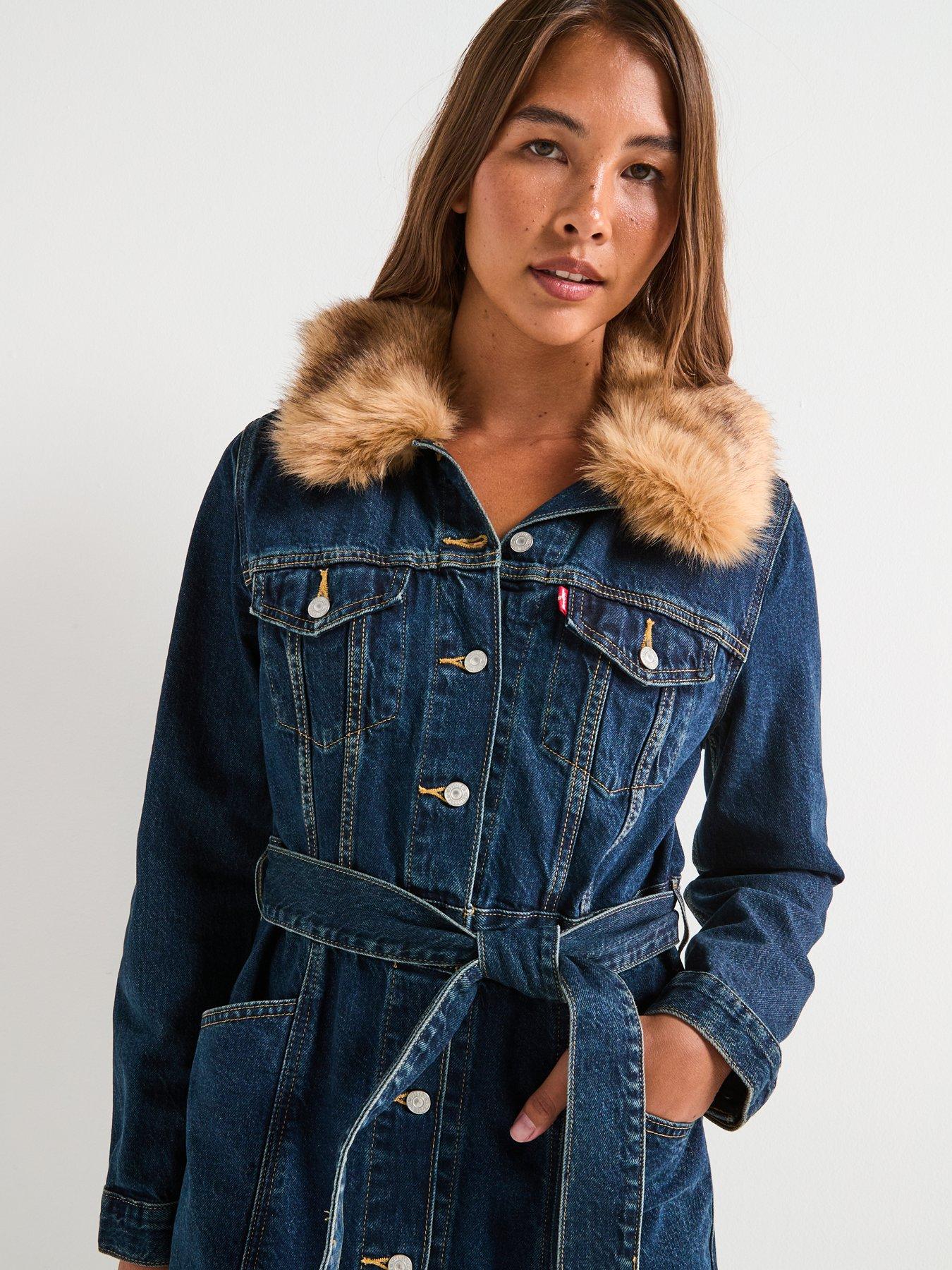  image of levis-longline-fur-trucker-jacket-bellissima
