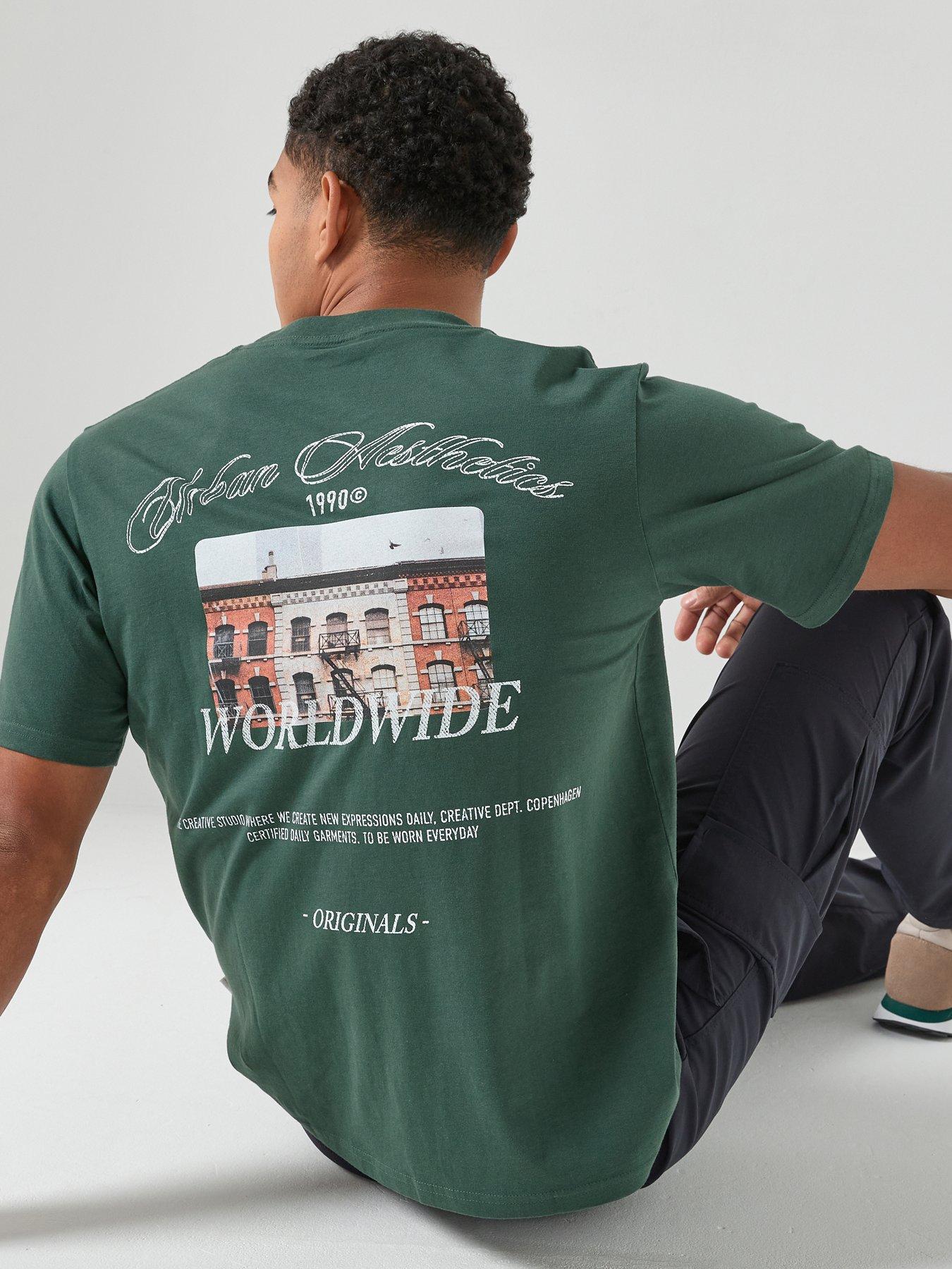 Jack & Jones Bleeker Photo Graphic T-Shirt - Dark Green