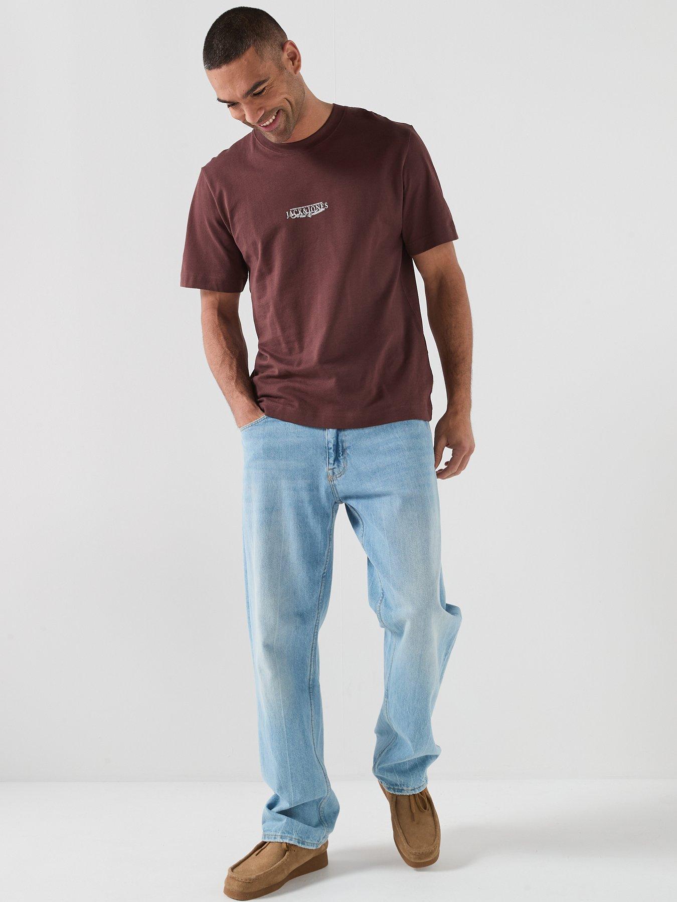 Image 3 of 5 of Jack & Jones Bleeker Back Graphic Box T-Shirt - Brown