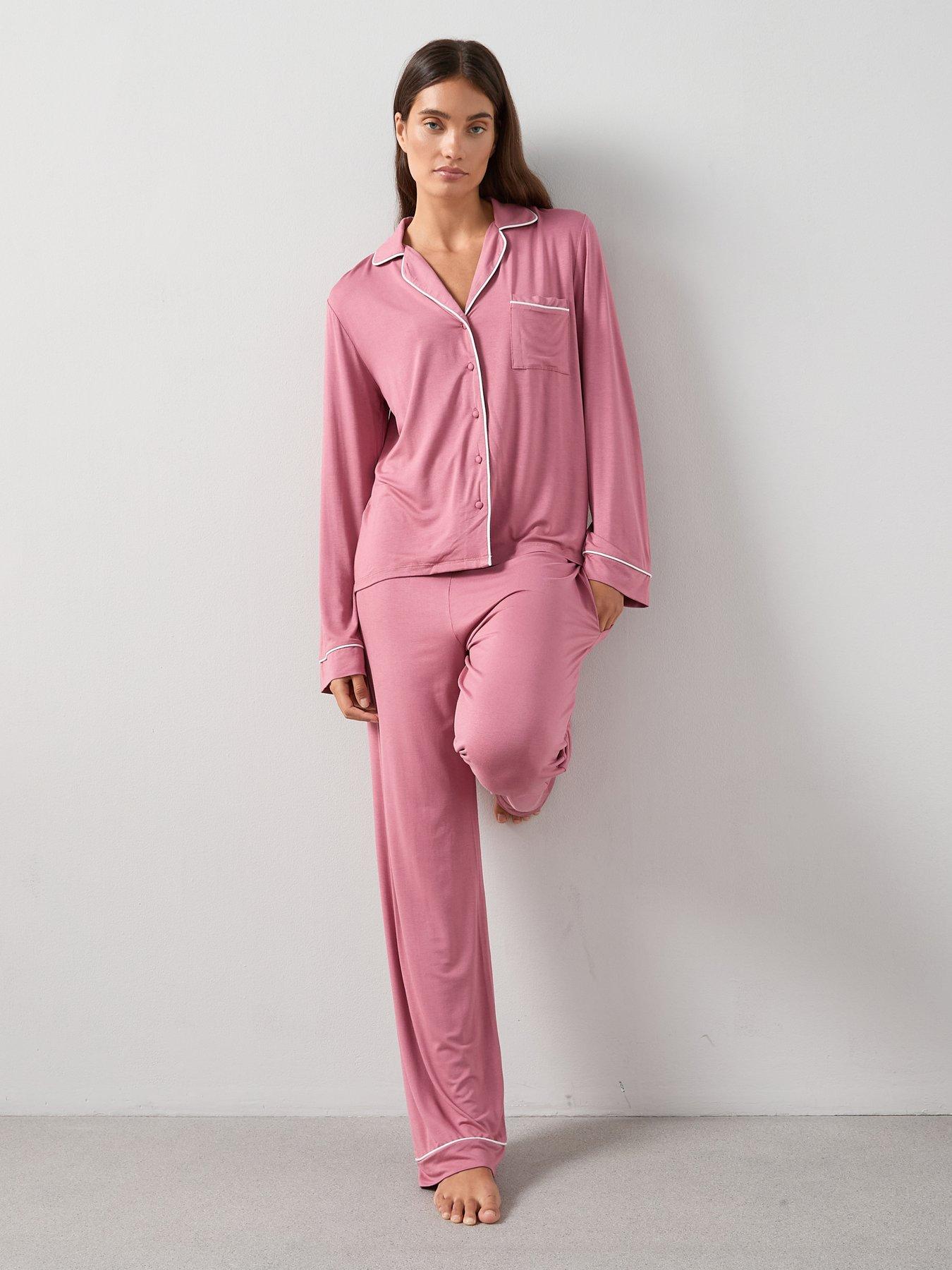 The Very Collection Jersey Revere Pyjama Set - Pink