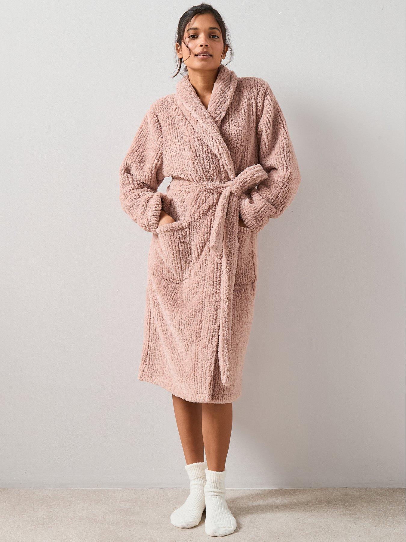 The Very Collection Teddy Fur Robe - Brown