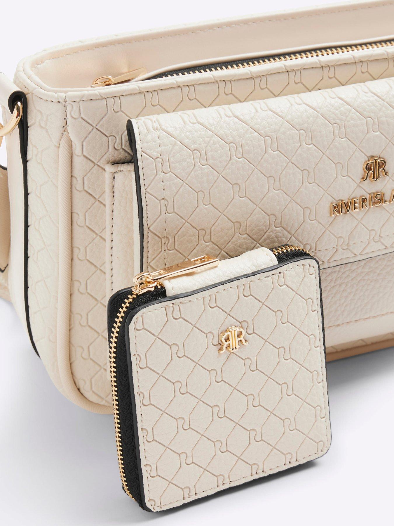 Image 5 of 5 of River Island 2343 Utility Pochette Crossbody Bag - Cream
