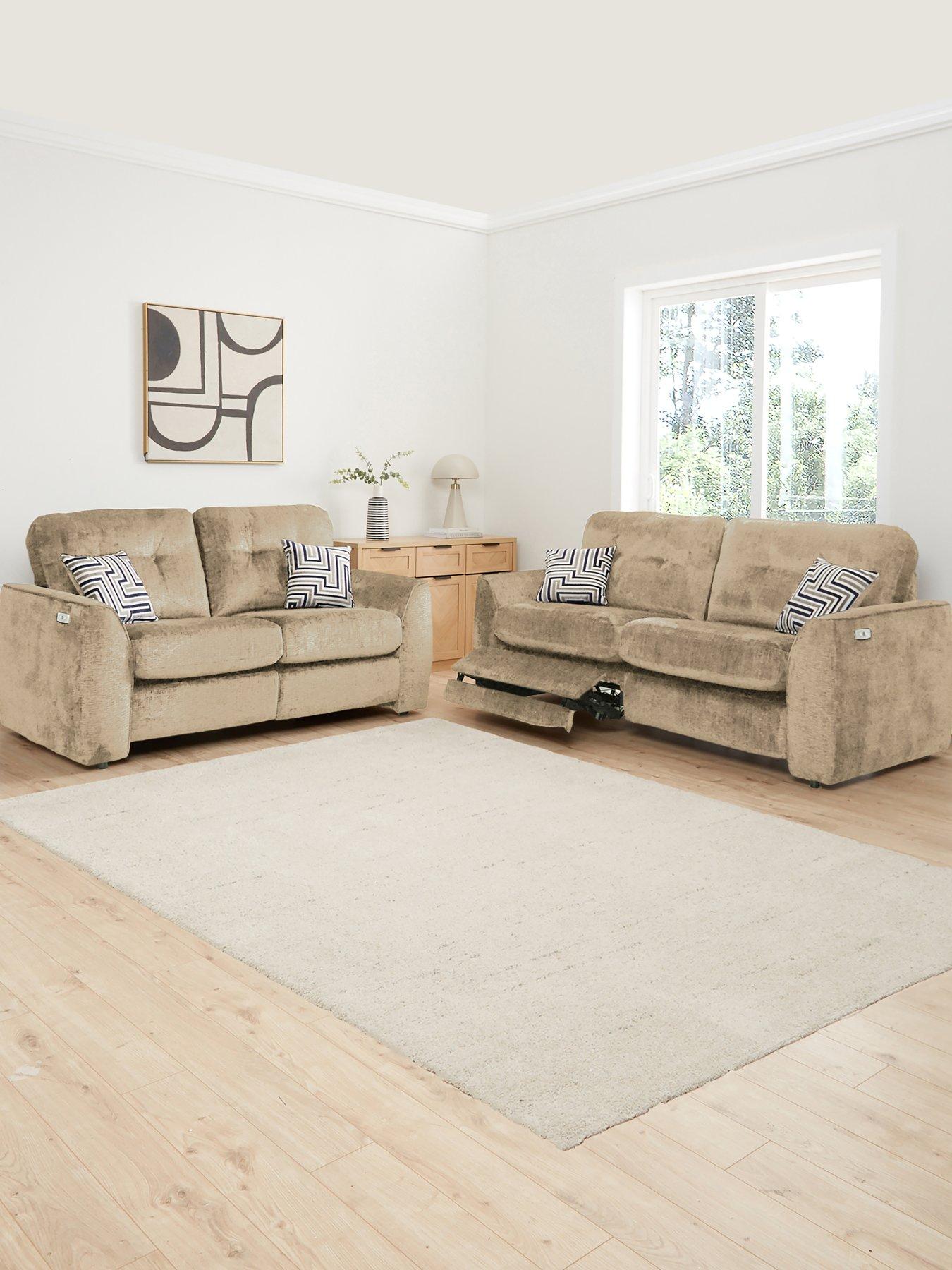 The Very Collection Margate Fabric 3 Seater + 2 Seater Power Incliner Sofa Set (Buy  &  SAVE!) - Made to Order in the UK