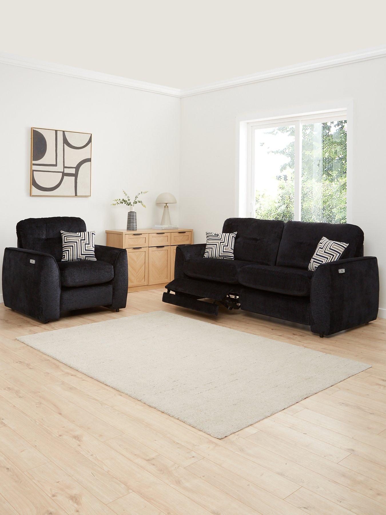 Image 1 of 7 of The Very Collection Margate Fabric 3 Seater Power Incliner Sofa +&nbsp;Armchair Set (Buy &amp; SAVE!) - Made to Order in the UK
