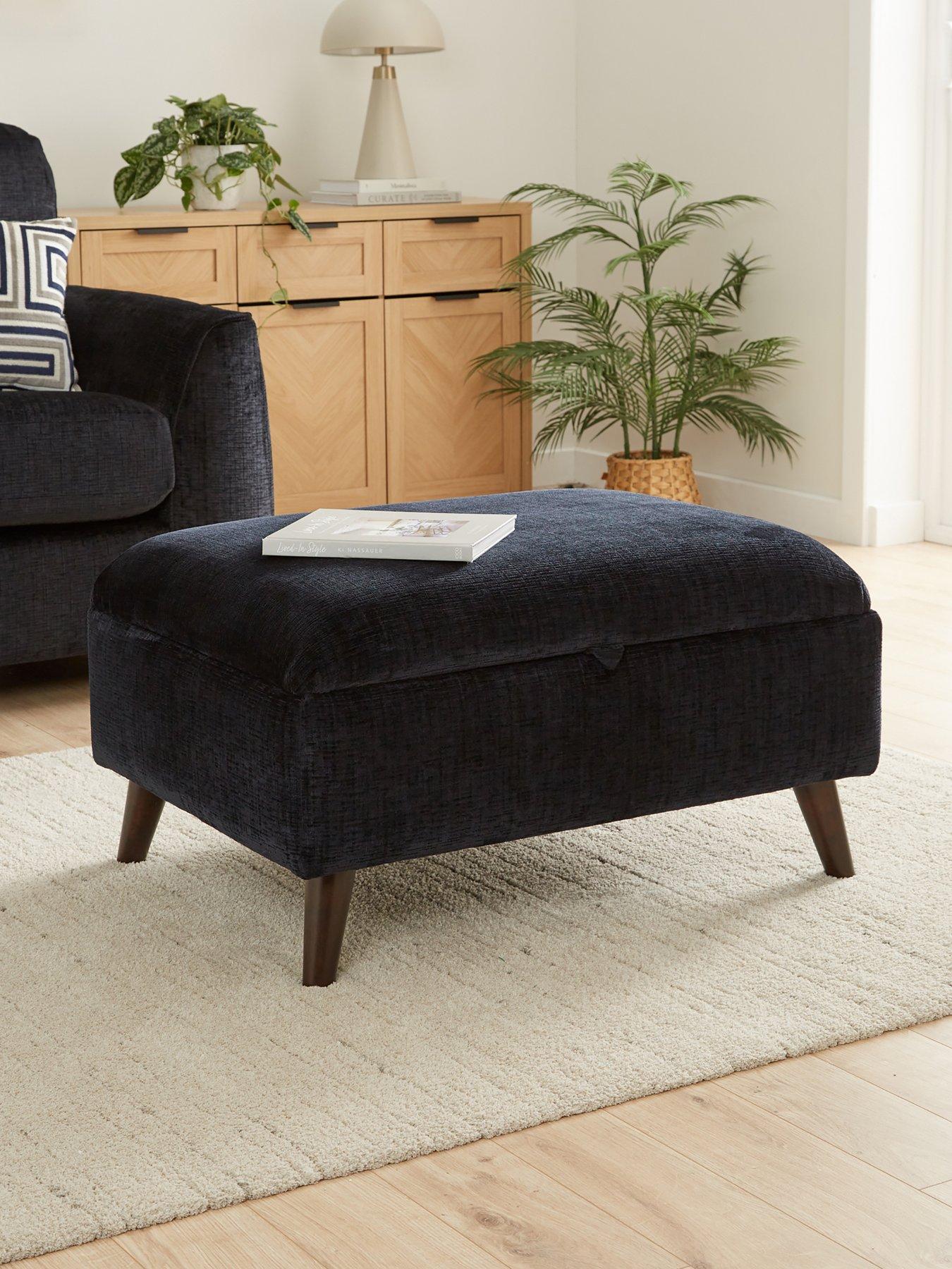 Image 1 of 7 of The Very Collection Margate Fabric Storage Footstool&nbsp;- Made to Order in the UK