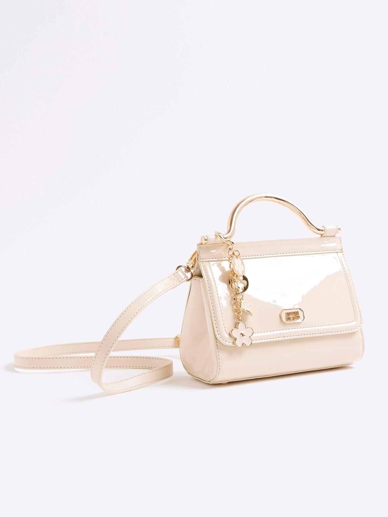 Image 4 of 6 of River Island Metal Handle Mini Tote - Cream